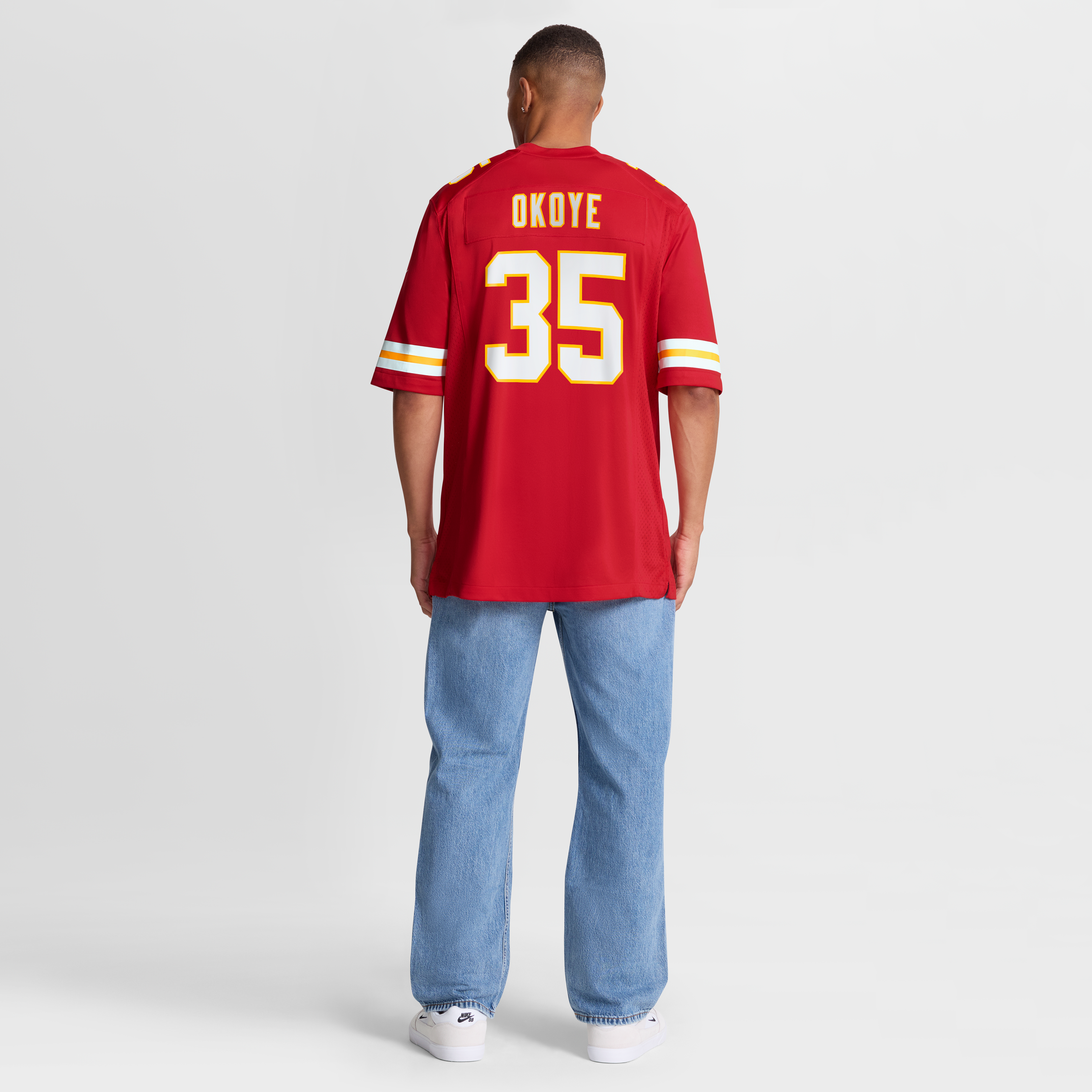Christian Okoye Kansas City Chiefs Game Retired Player Jersey - Red - Image 9