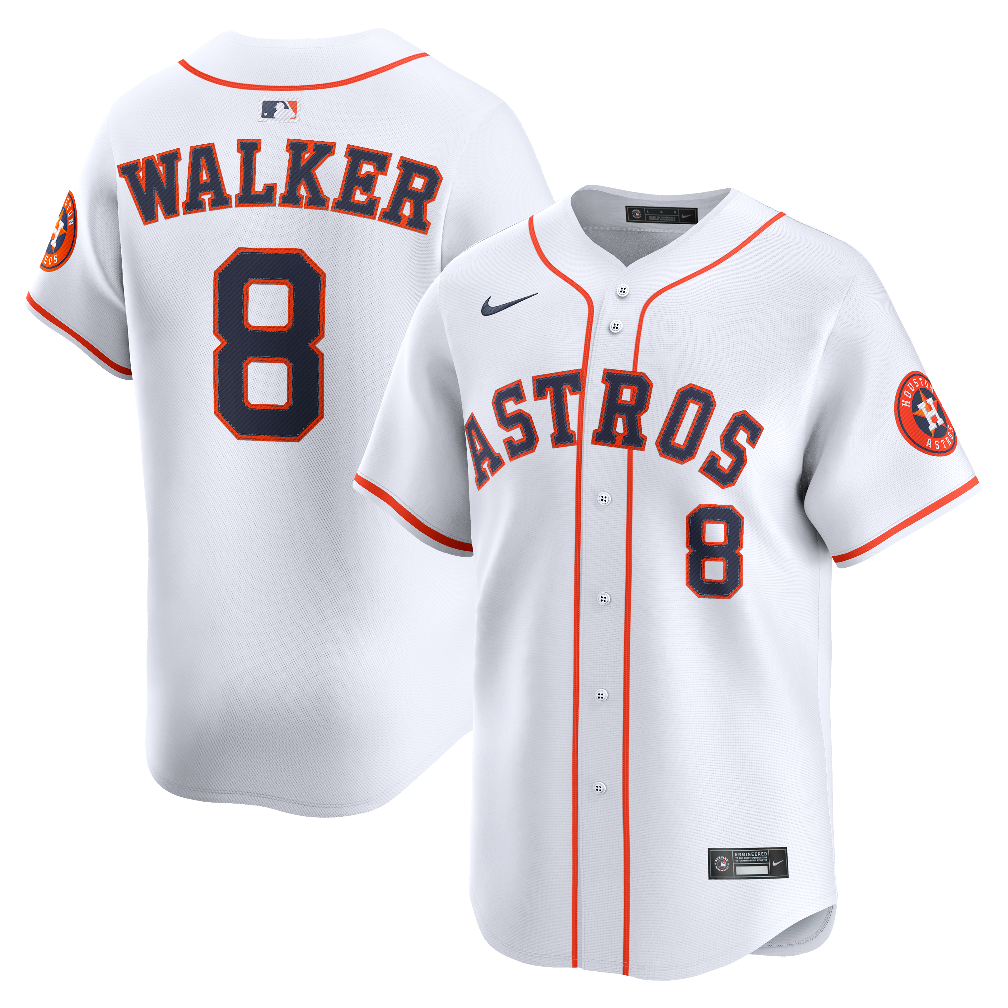 Christian Walker Houston Astros Home Limited Player Jersey - White - Image 2
