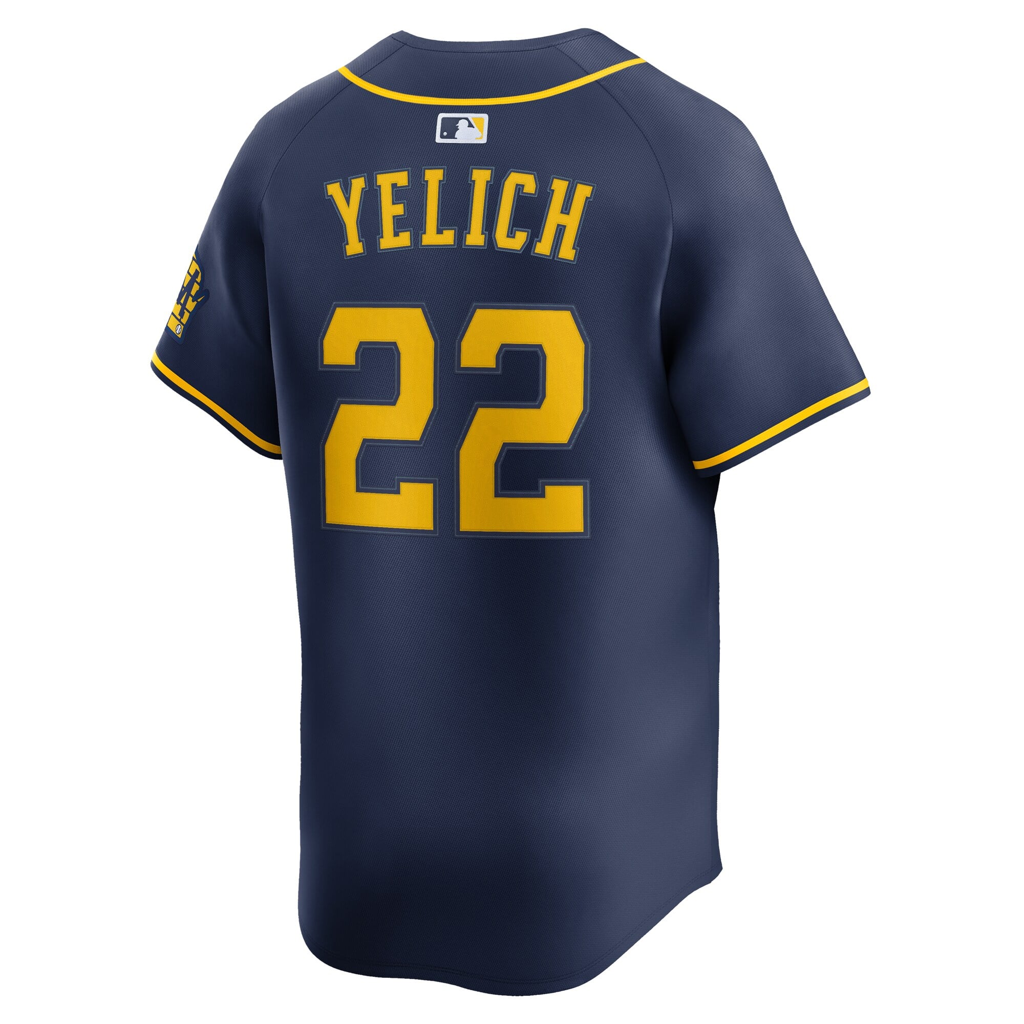 Christian Yelich Milwaukee Brewers Alternate Limited Jersey - Navy - Image 8