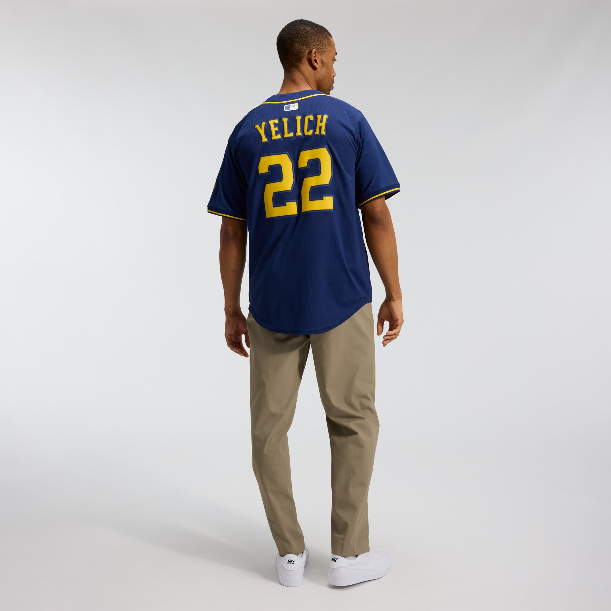 Christian Yelich Milwaukee Brewers Alternate Limited Jersey - Navy - Image 6