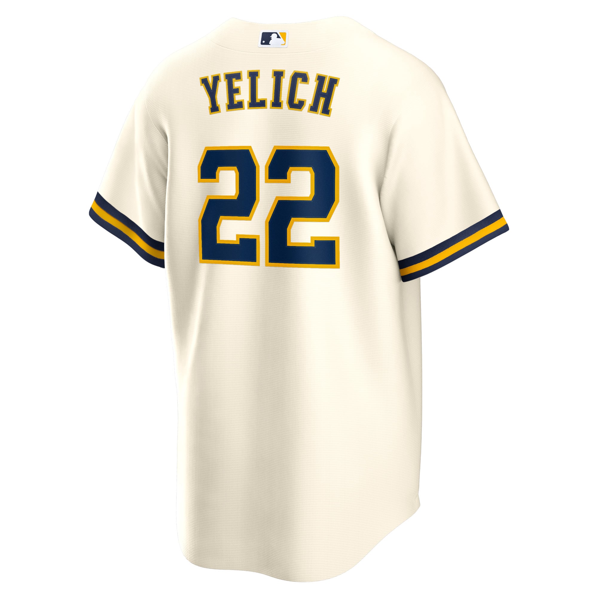 Christian Yelich Milwaukee Brewers Home Player Jersey - Cream - Image 4
