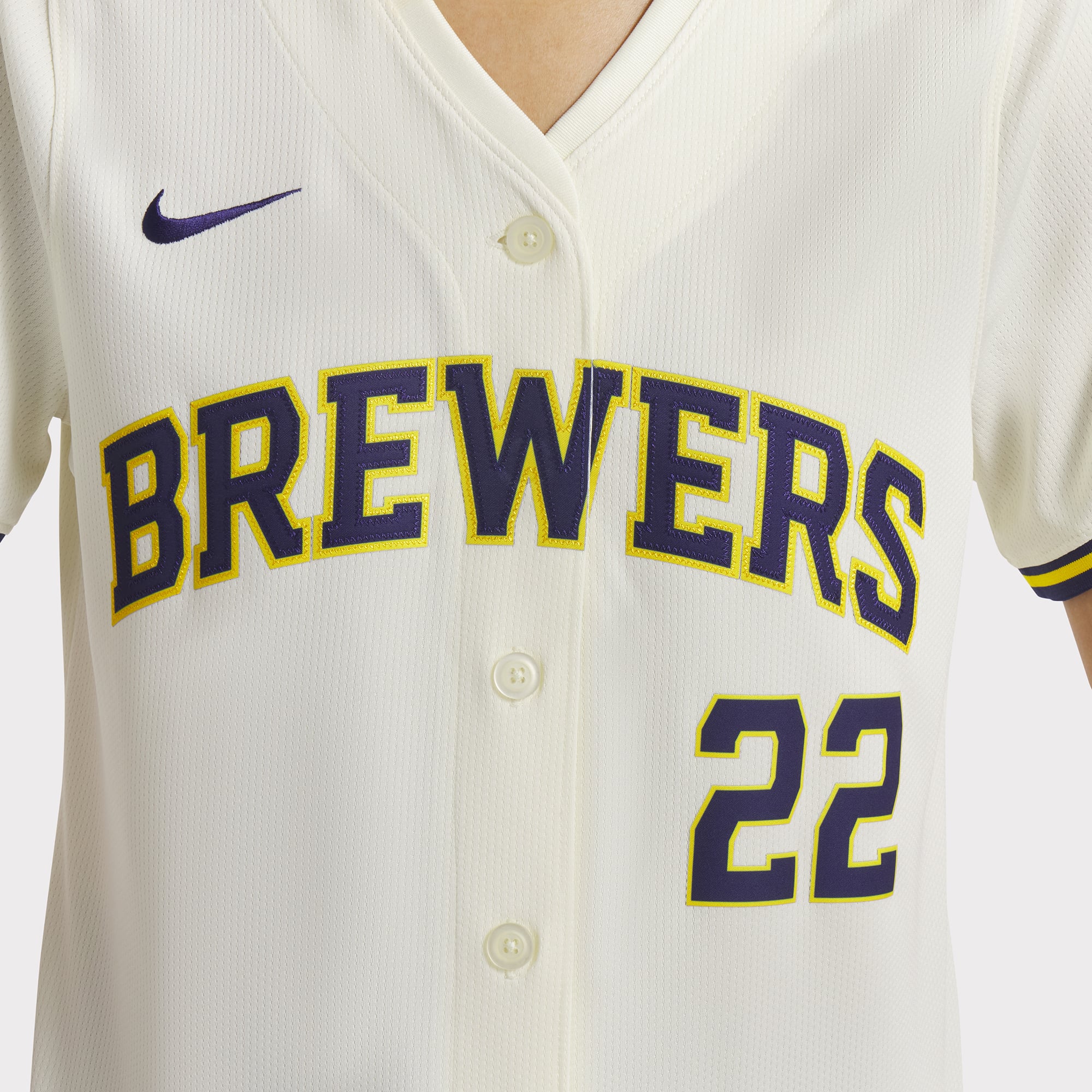 Christian Yelich Milwaukee Brewers Women's Home Limited Player Jersey - Cream - Image 10