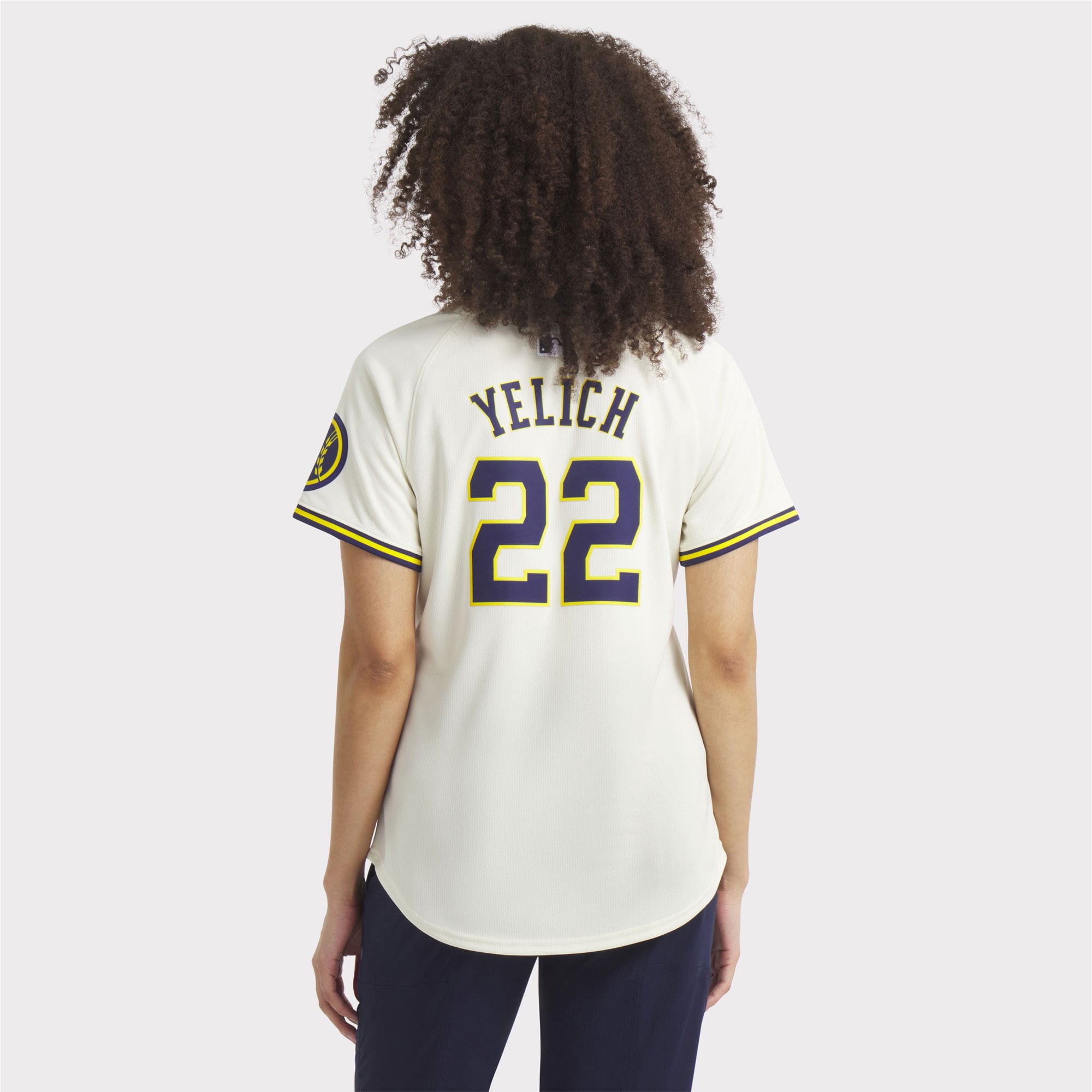 Christian Yelich Milwaukee Brewers Women's Home Limited Player Jersey - Cream - Image 6
