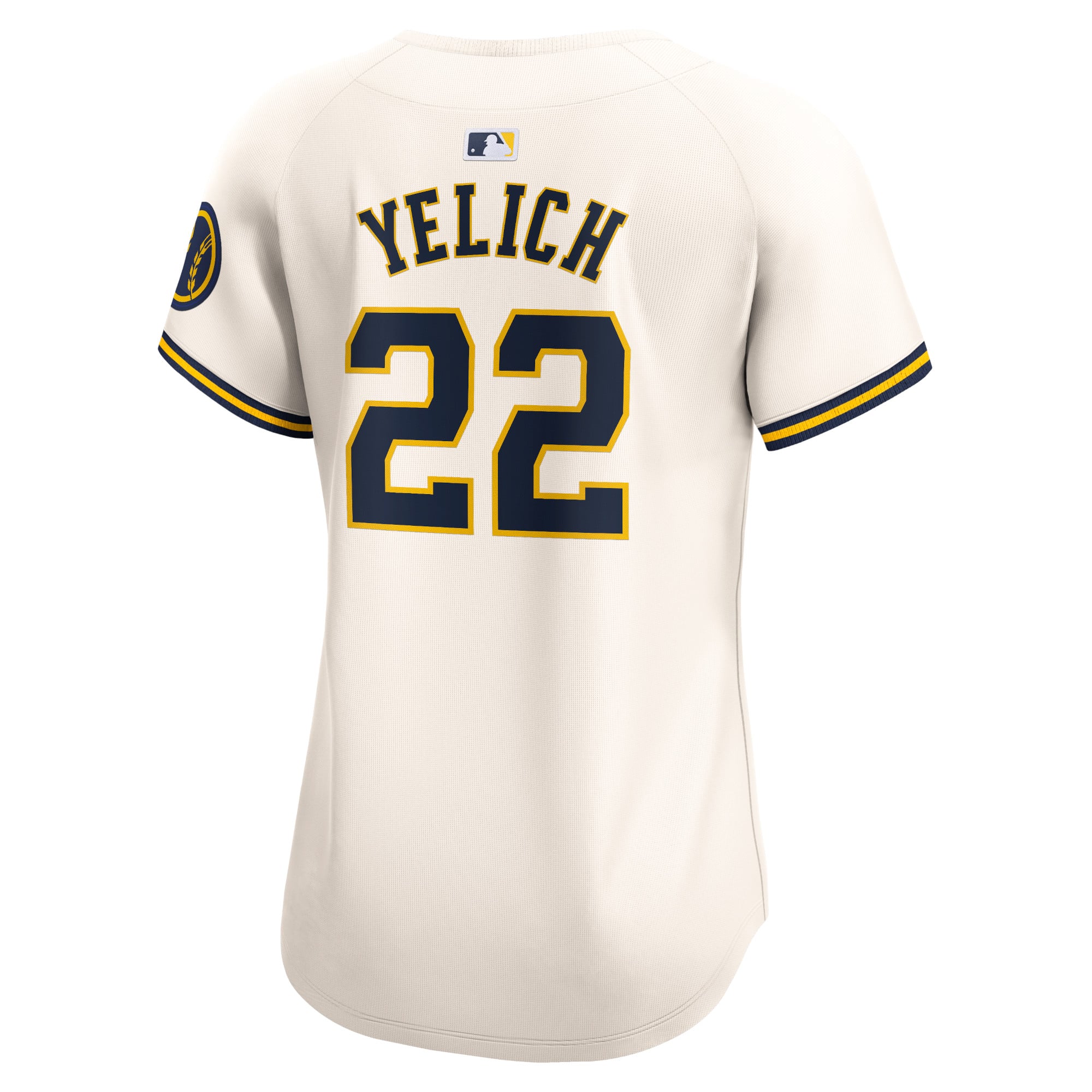 Christian Yelich Milwaukee Brewers Women's Home Limited Player Jersey - Cream - Image 4