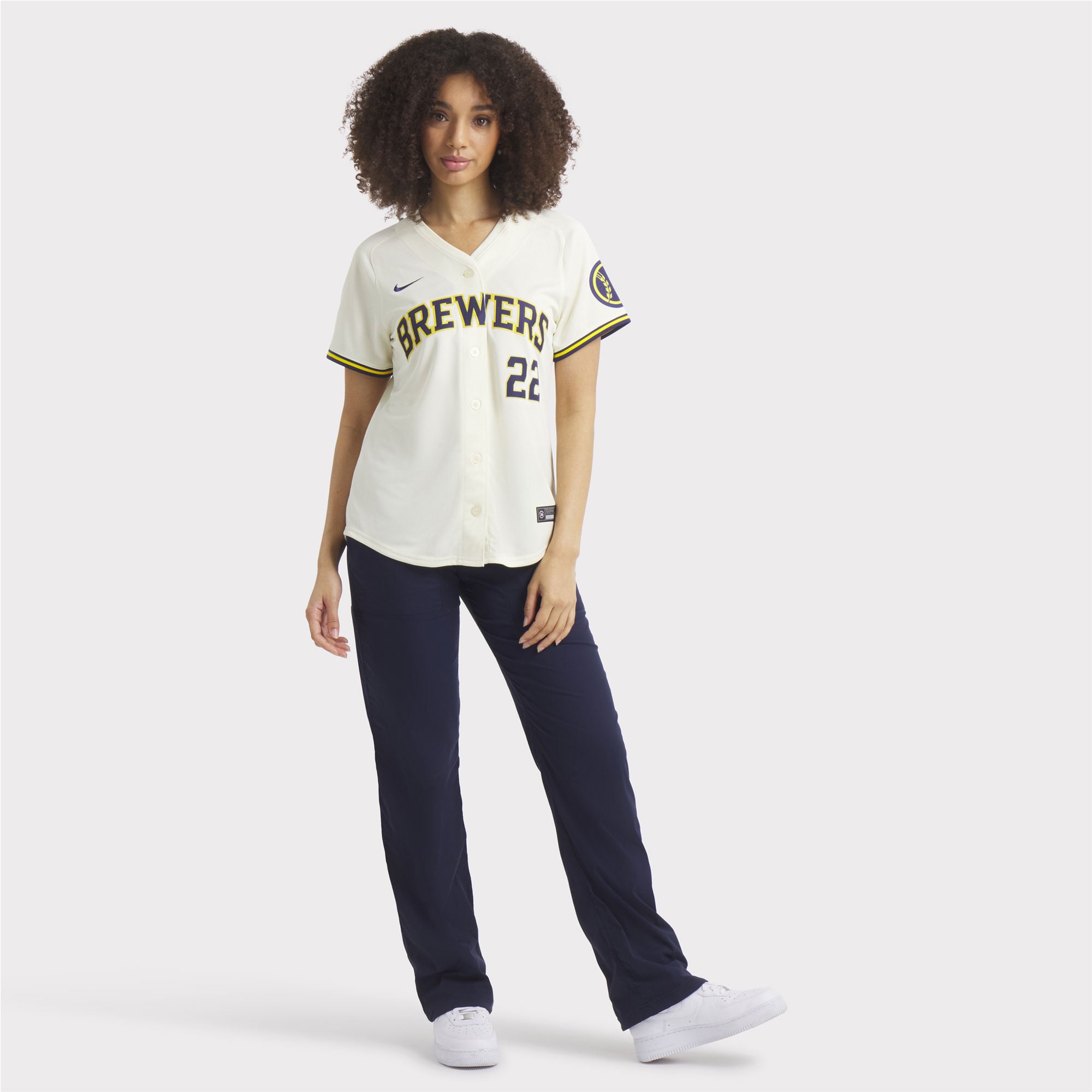 Christian Yelich Milwaukee Brewers Women's Home Limited Player Jersey - Cream - Image 7