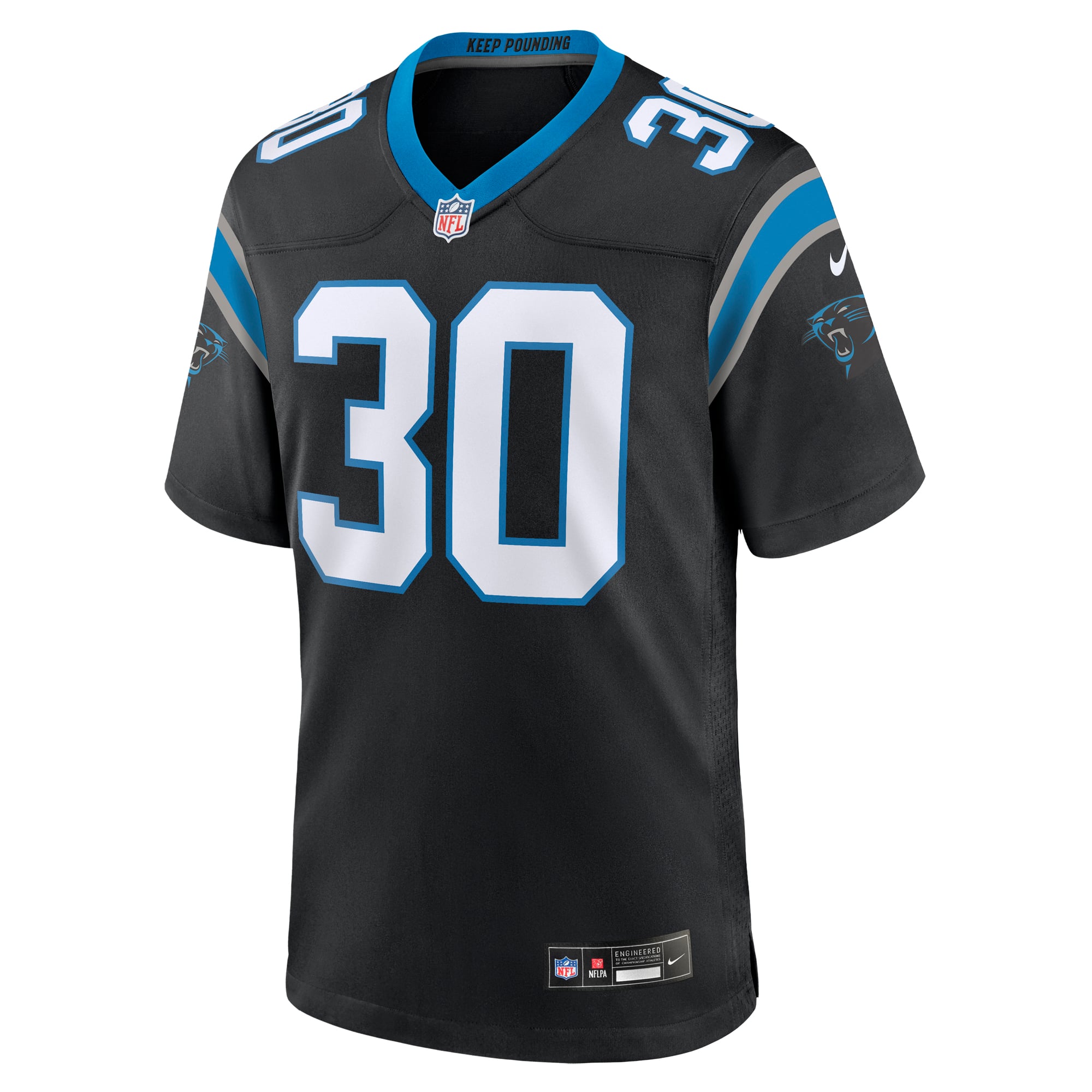 Chuba Hubbard Carolina Panthers Alternate Game Jersey - Black - Image 3