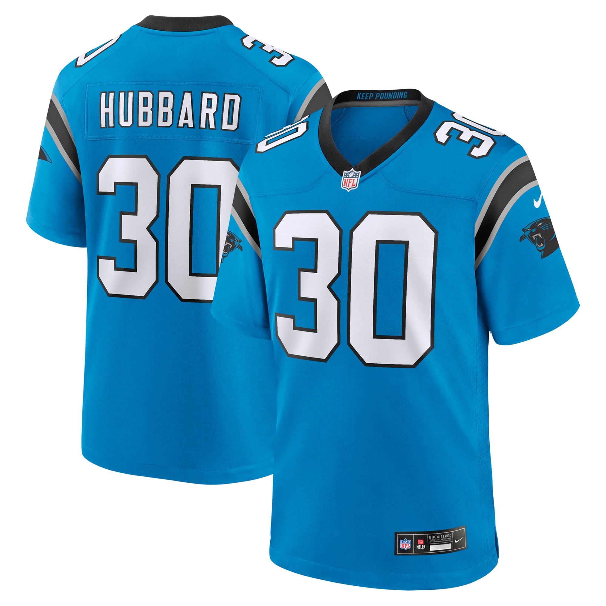 Chuba Hubbard Carolina Panthers Team Game Jersey - Blue - Image 2