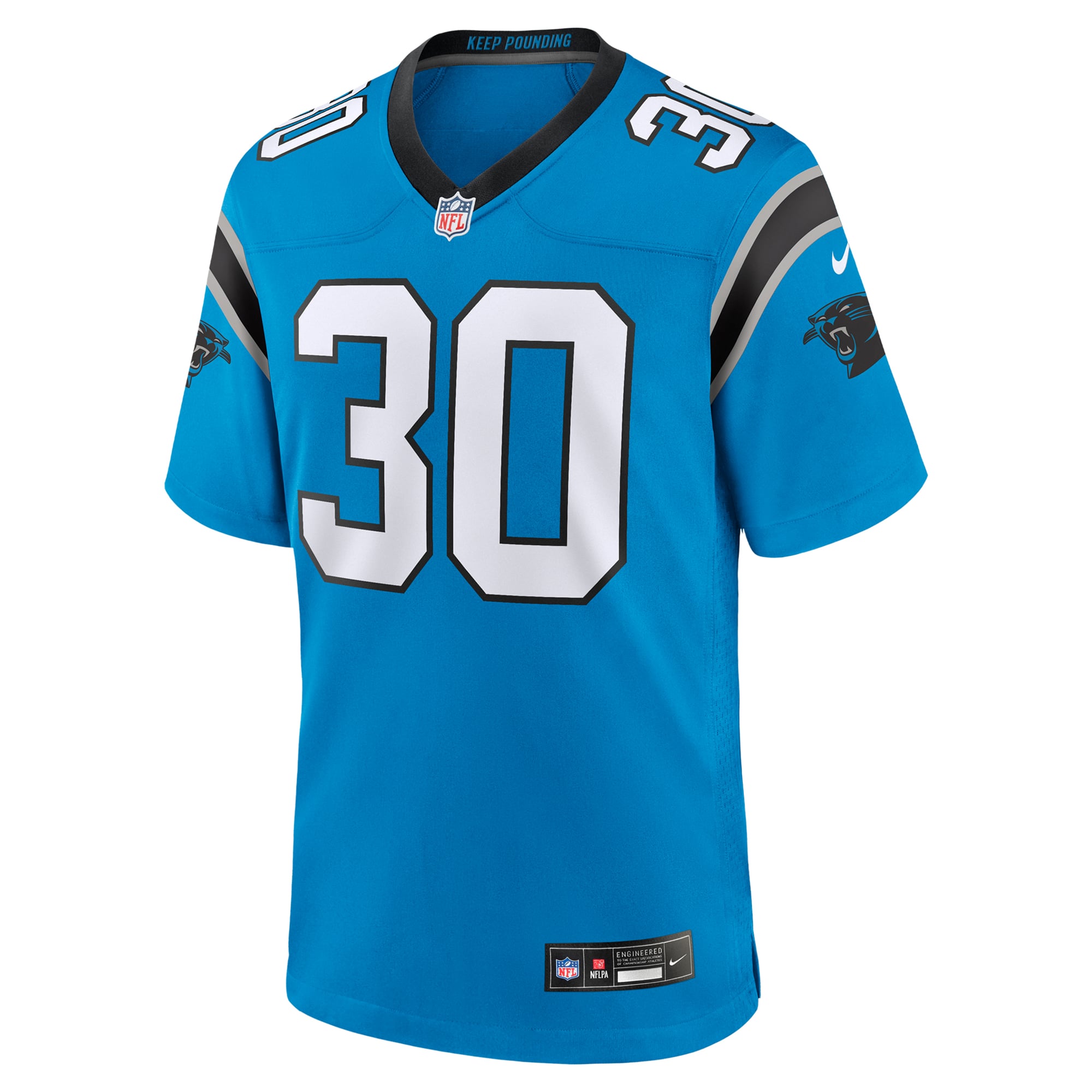 Chuba Hubbard Carolina Panthers Team Game Jersey - Blue - Image 3