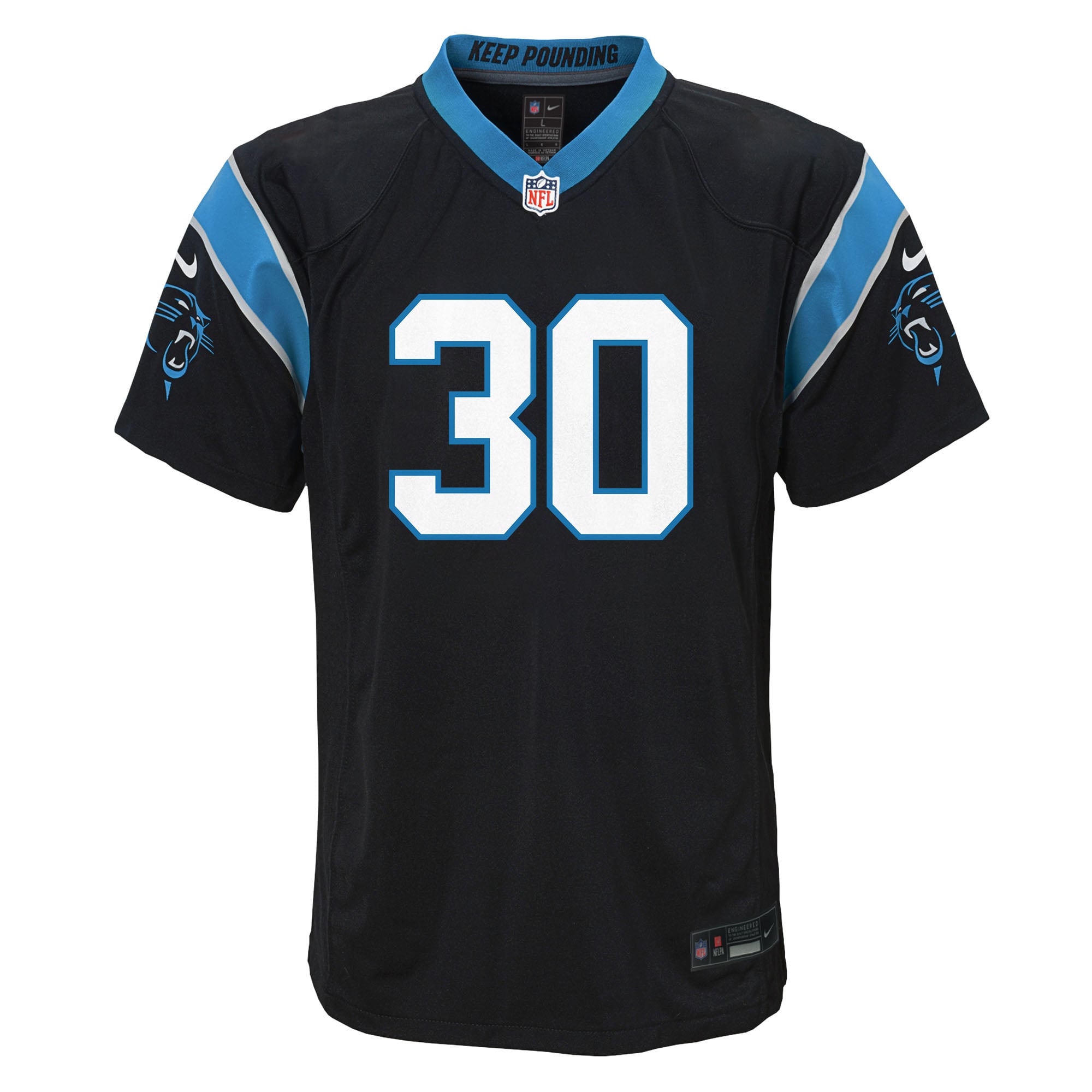Chuba Hubbard Carolina Panthers Youth Team Game Jersey - Black - Image 3