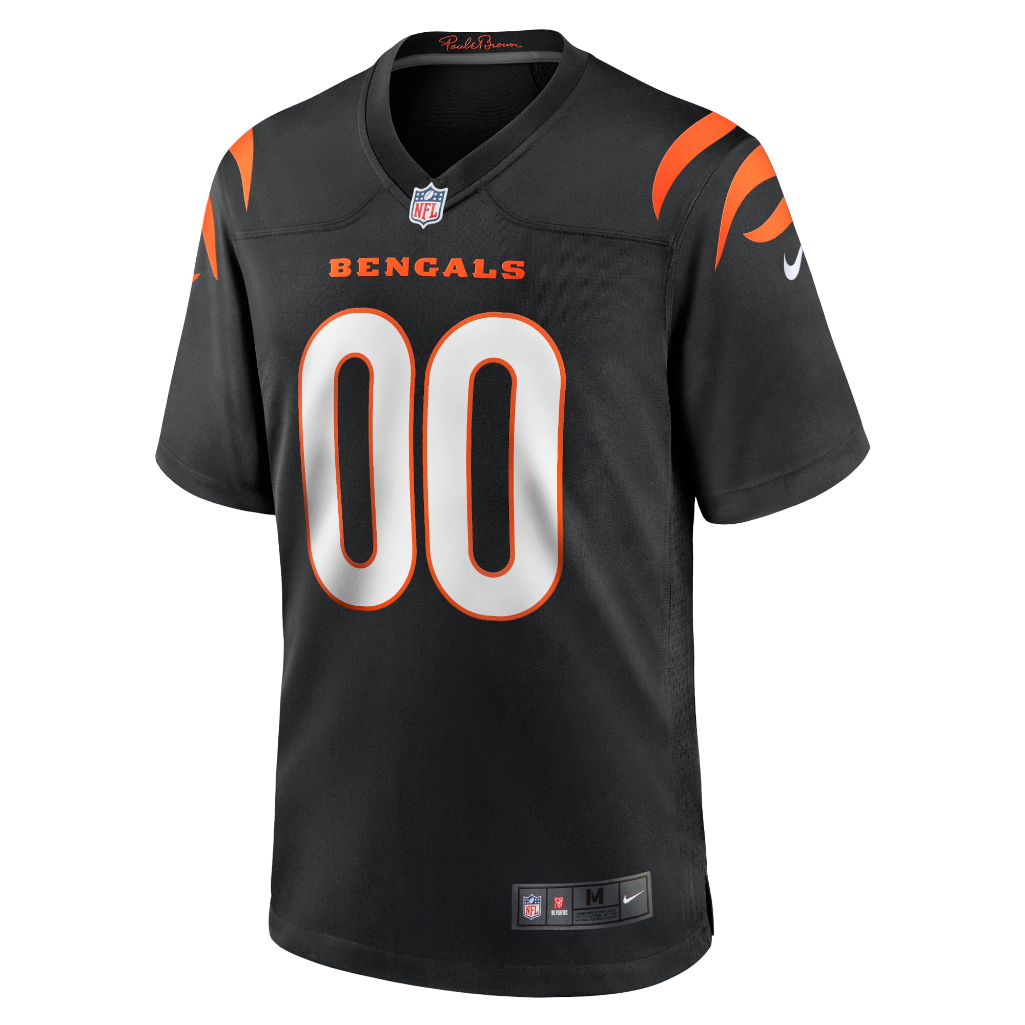 Cincinnati Bengals Youth Logo Game Custom Jersey - Black - Image 3