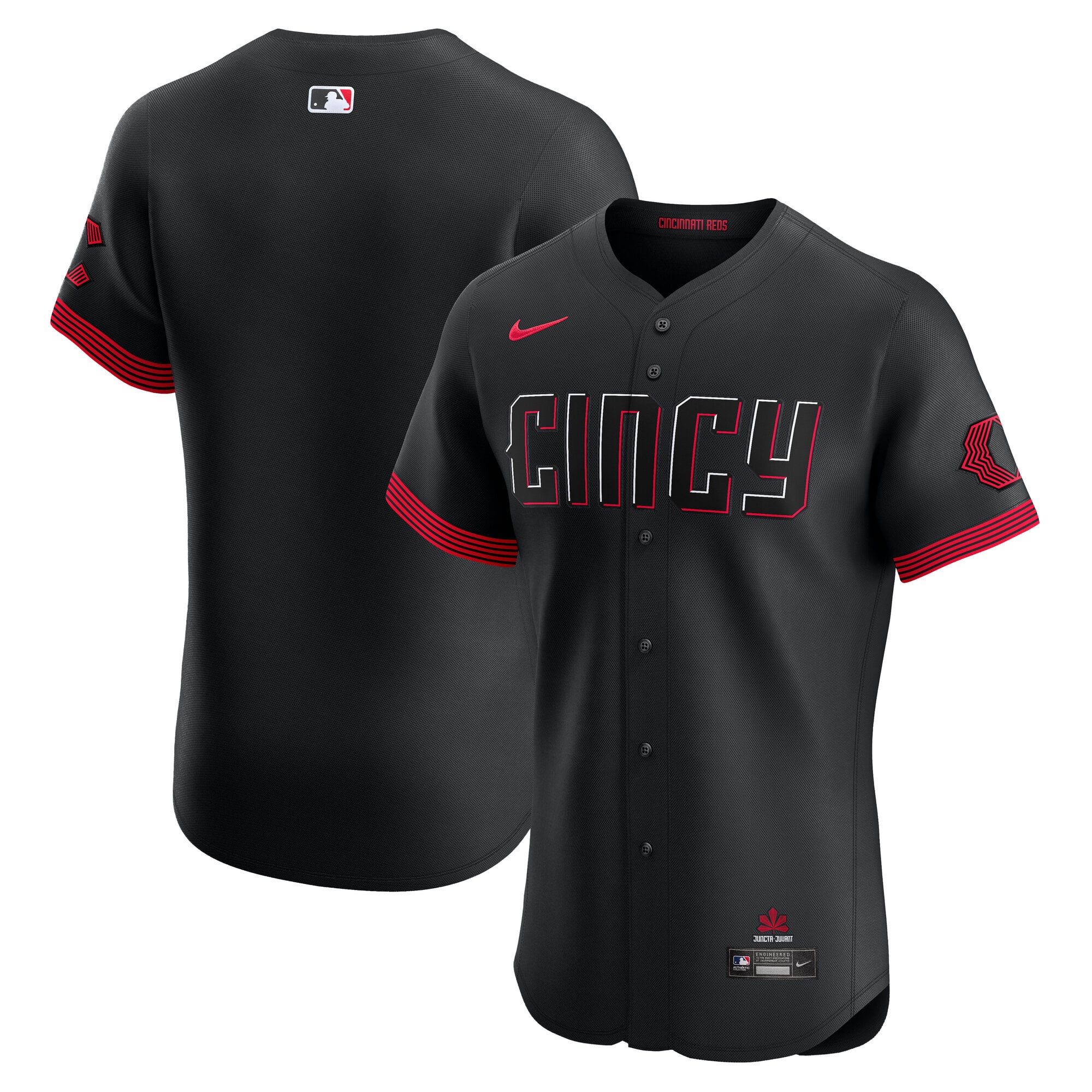 Cincinnati Reds City Connect Elite Jersey - Black - Image 2