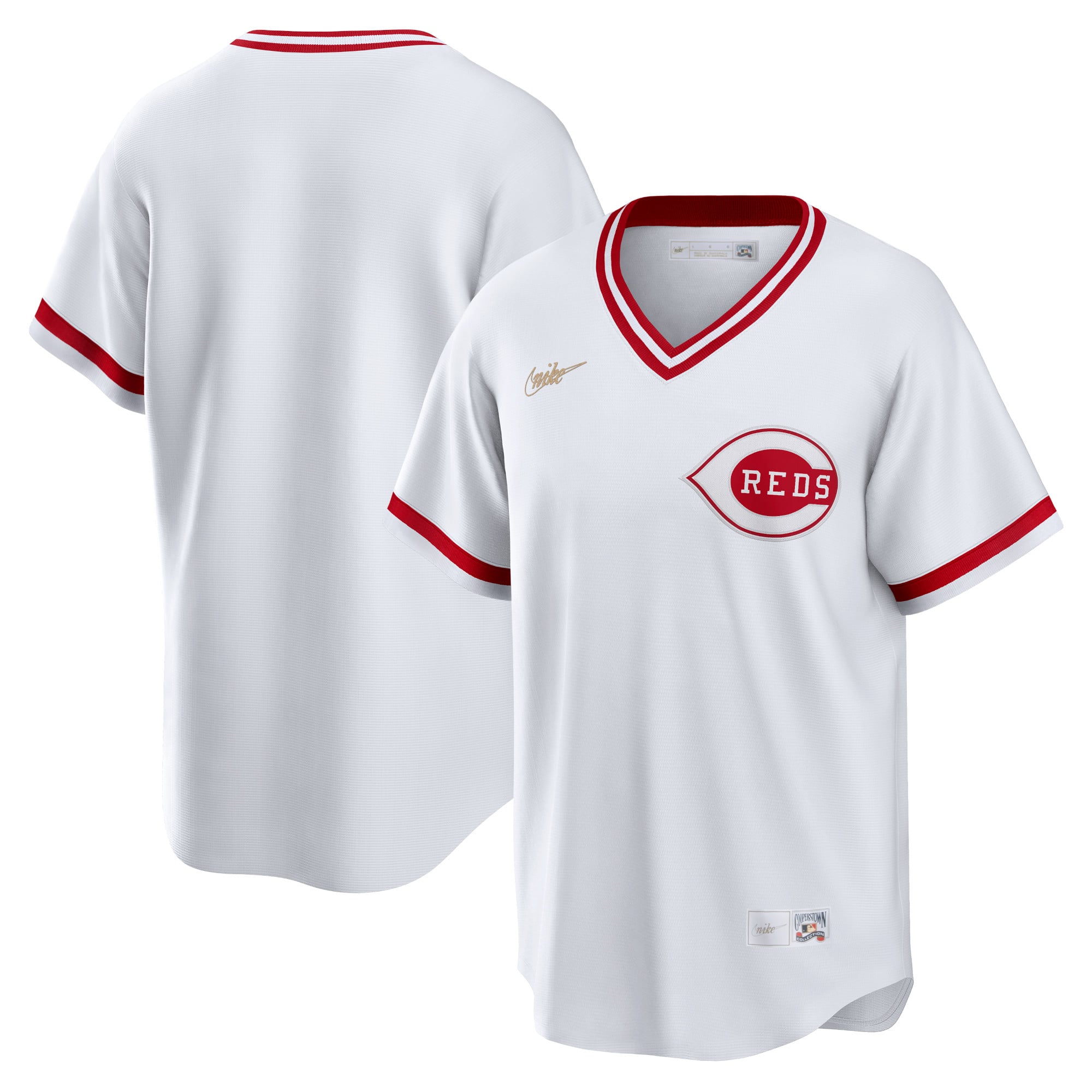 Cincinnati Reds Home Cooperstown Collection Team Jersey - White - Image 2
