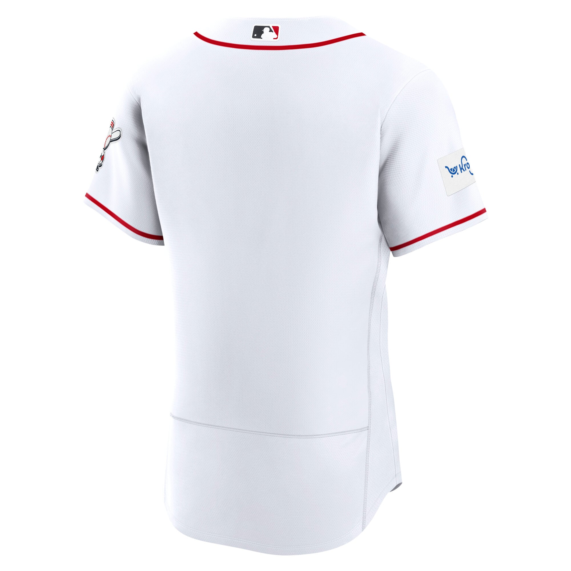 Cincinnati Reds Home Sponsor Patch Jersey - White - Image 4