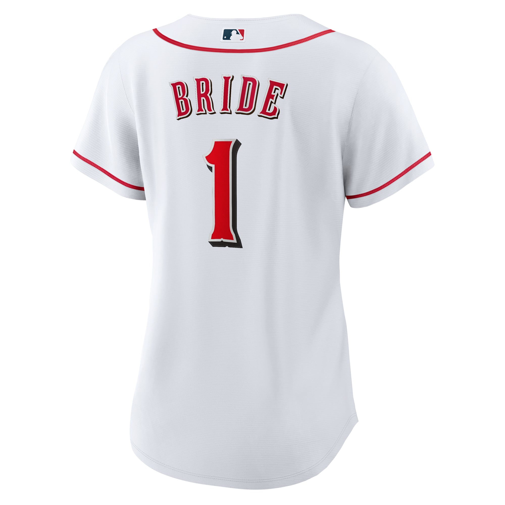 Cincinnati Reds Women's #1 Bride Home Jersey - White - Image 4