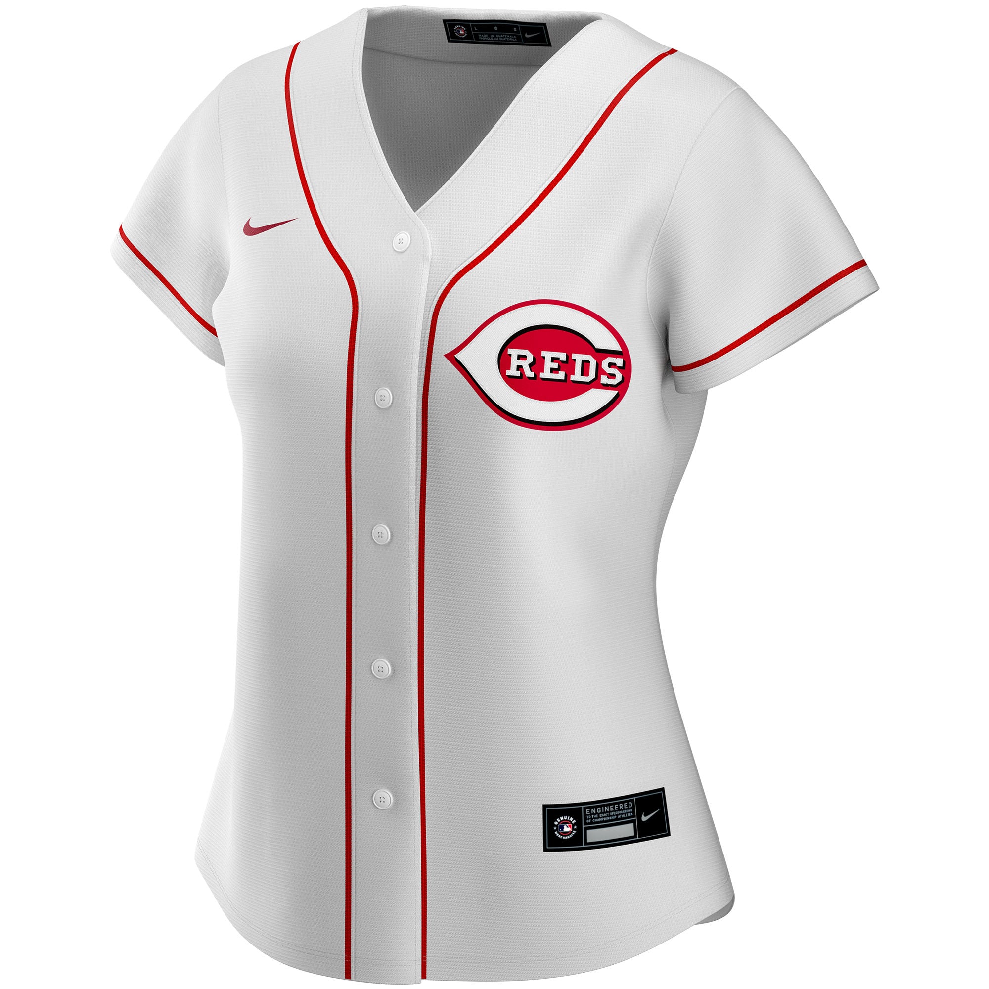 Cincinnati Reds Women's Home Custom Jersey - White - Image 3