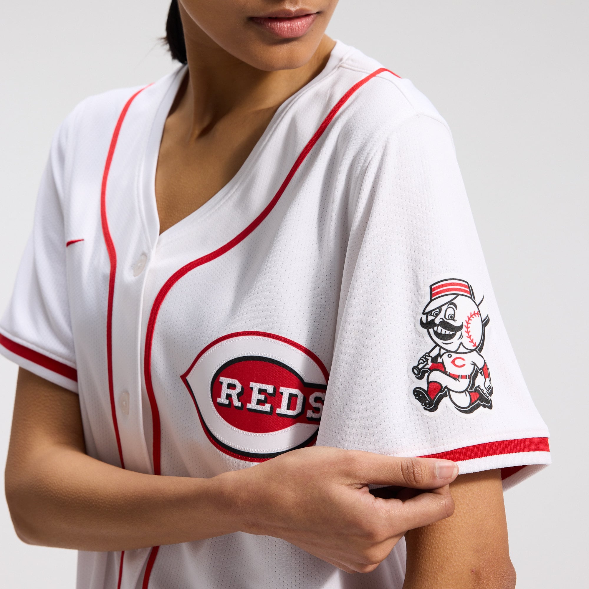 Cincinnati Reds Women's Home Limited Jersey - White - Image 8
