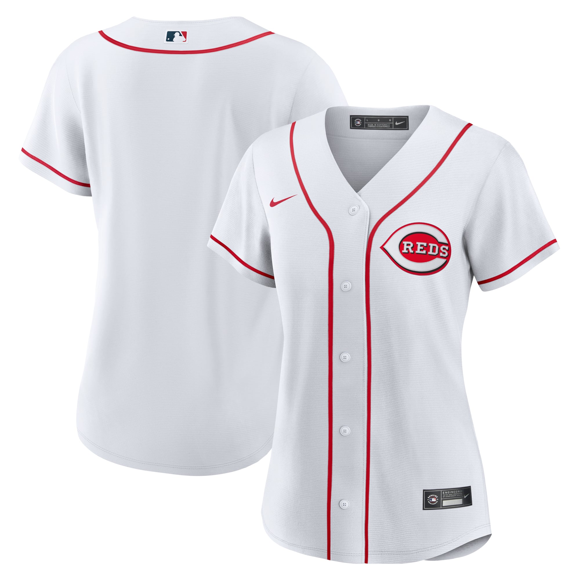 Cincinnati Reds Women's Home Team Jersey - White - Image 2