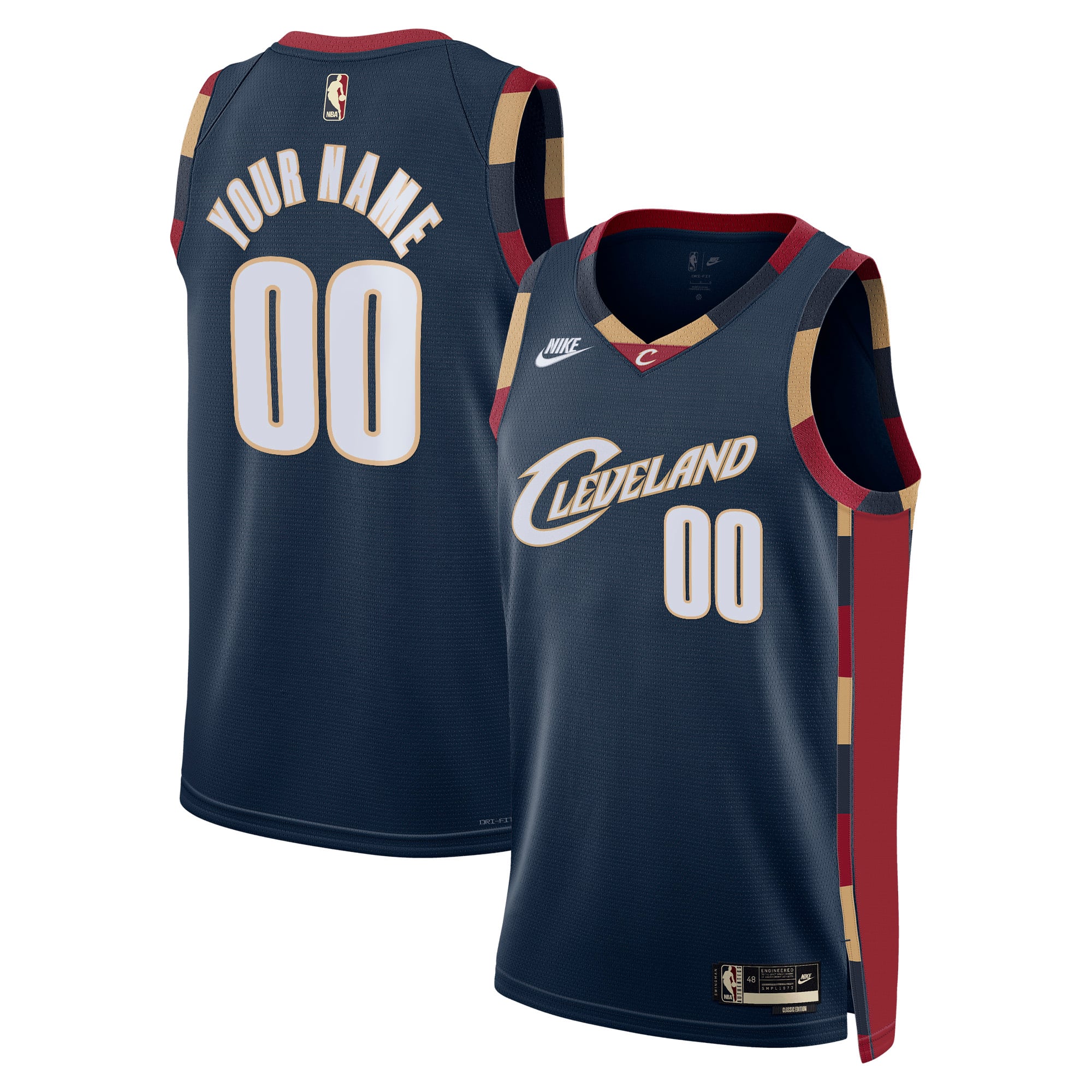 Cleveland Cavaliers Unisex Swingman Custom Jersey - Classic Edition - Navy - Image 2