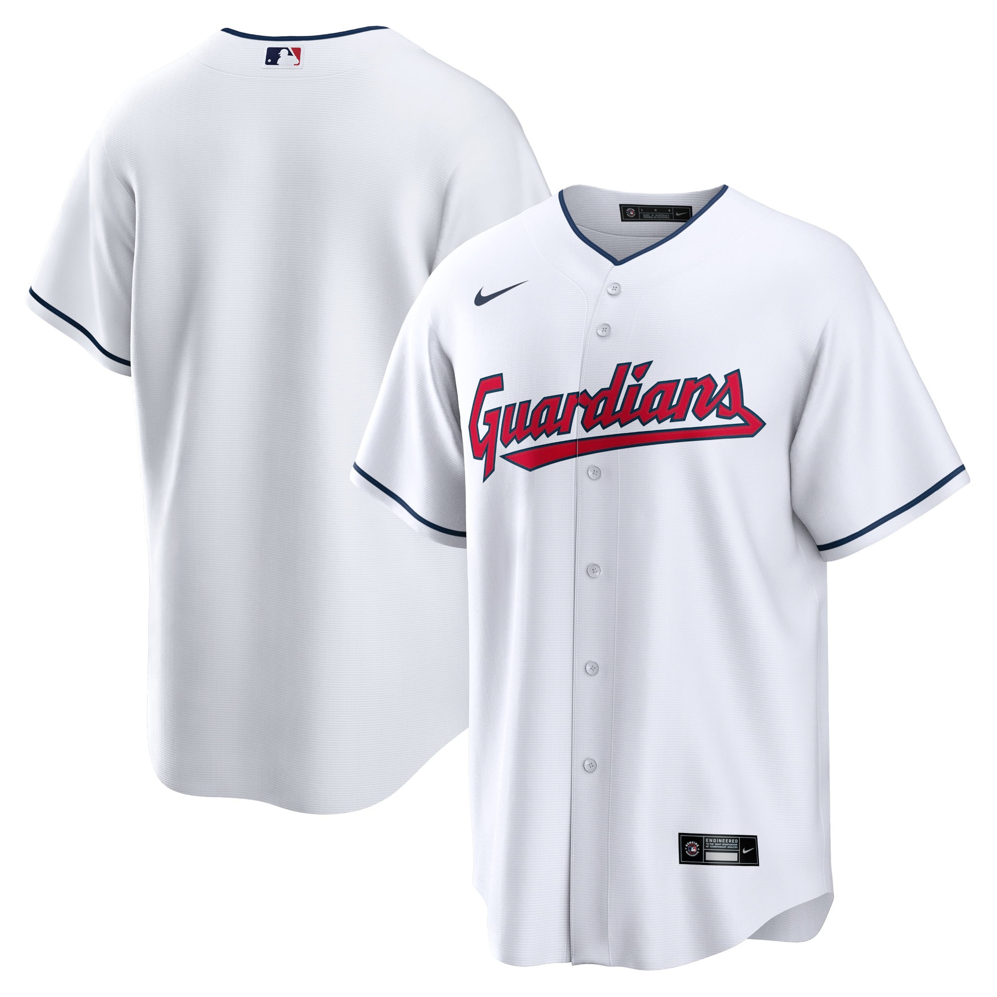 Cleveland Guardians Home Blank Jersey - White - Image 2