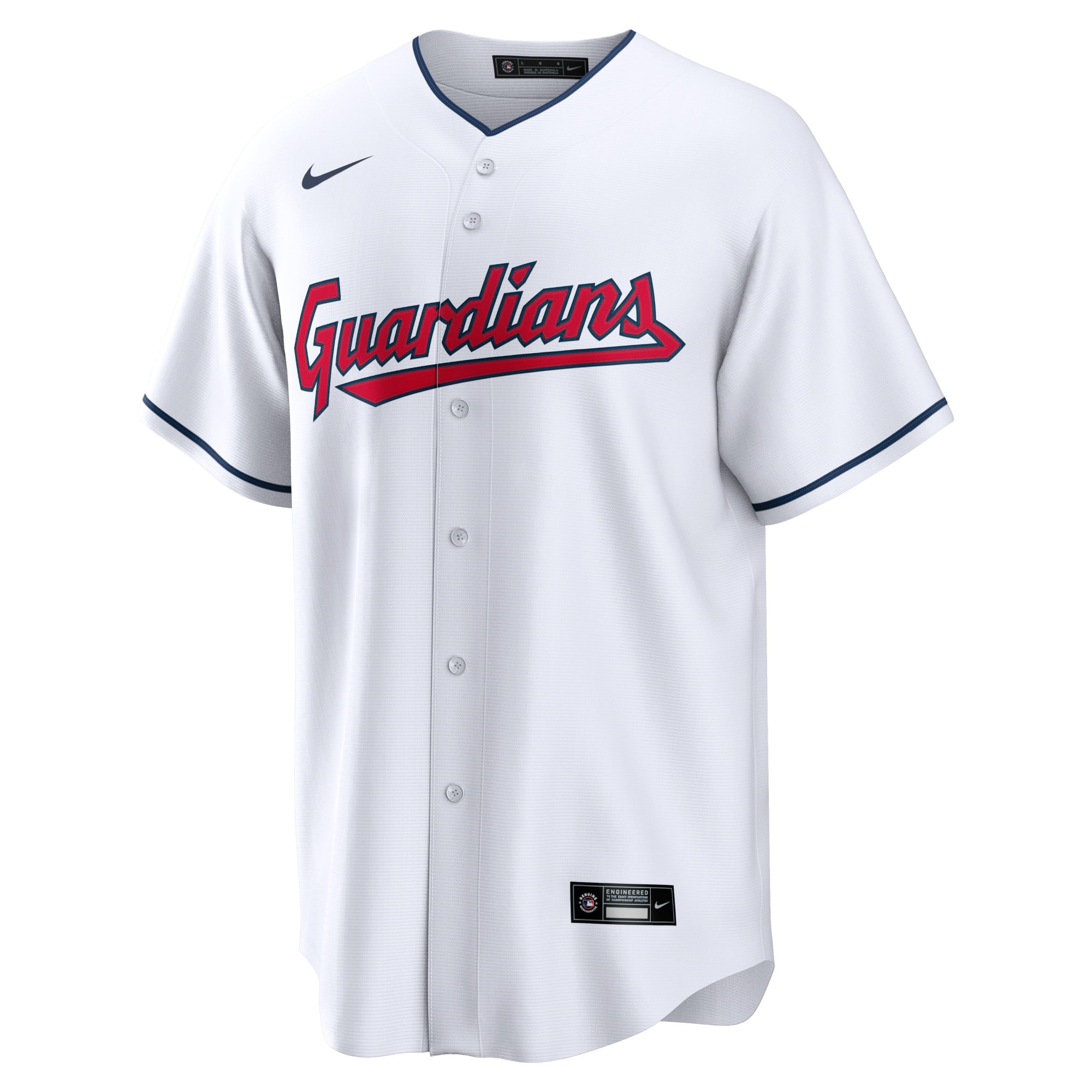 Cleveland Guardians Home Blank Jersey - White - Image 3