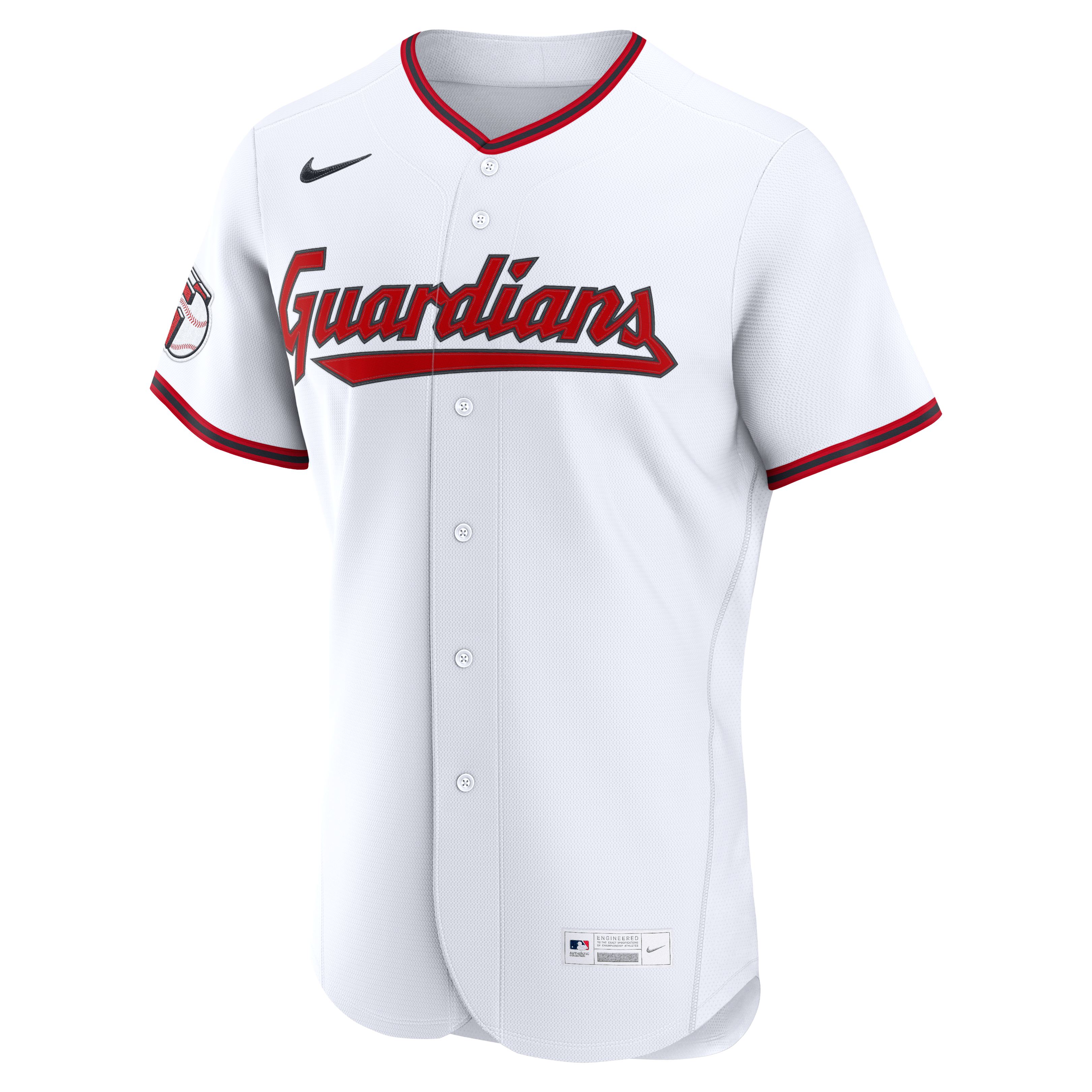 Cleveland Guardians Home Custom Jersey - White - Image 3