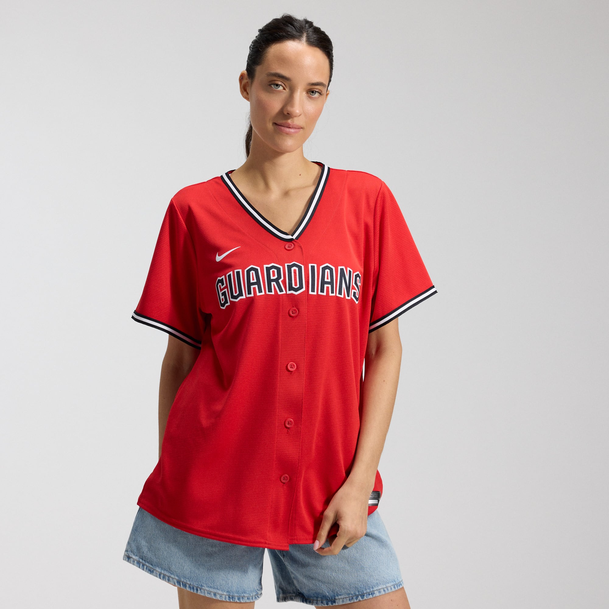 Cleveland Guardians Women's Alternate 2 Jersey - Red - Image 2
