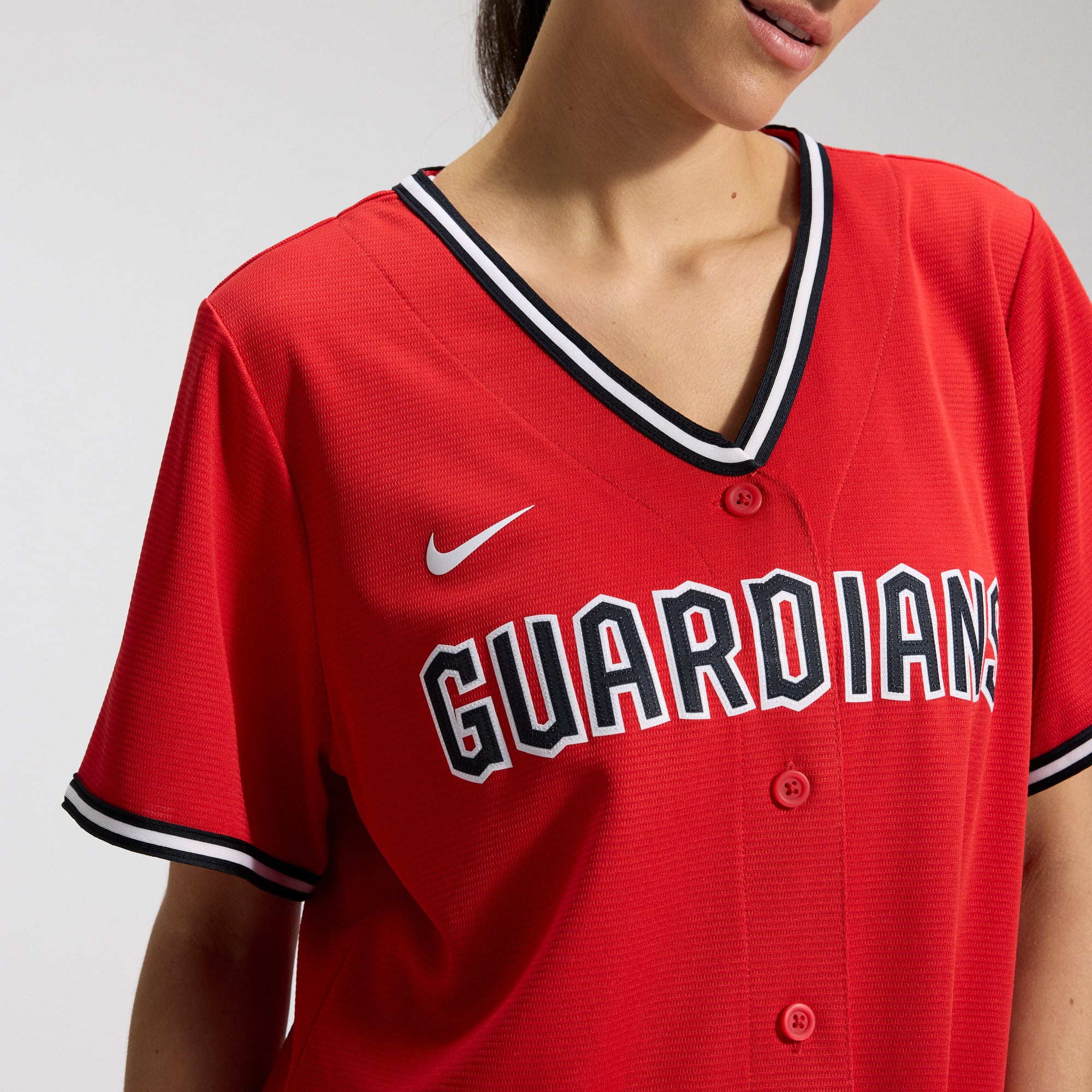 Cleveland Guardians Women's Alternate Jersey - Red - Image 10
