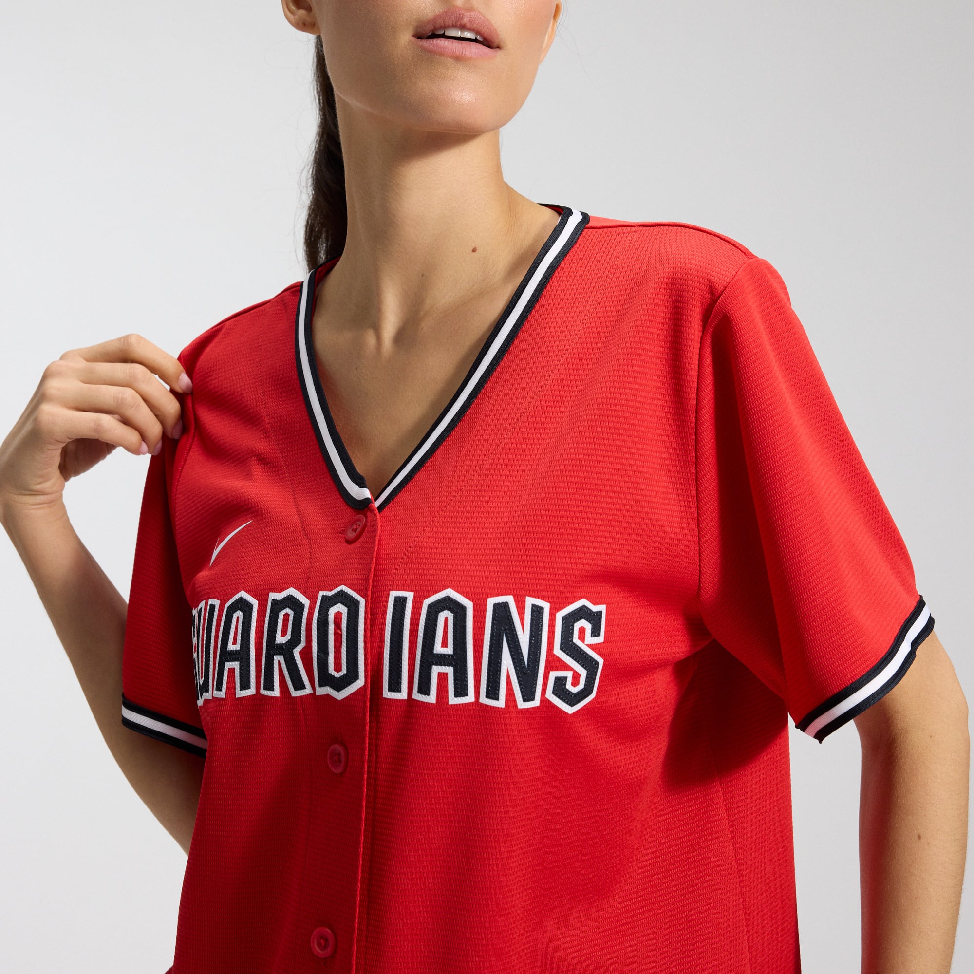 Cleveland Guardians Women's Alternate Jersey - Red - Image 11