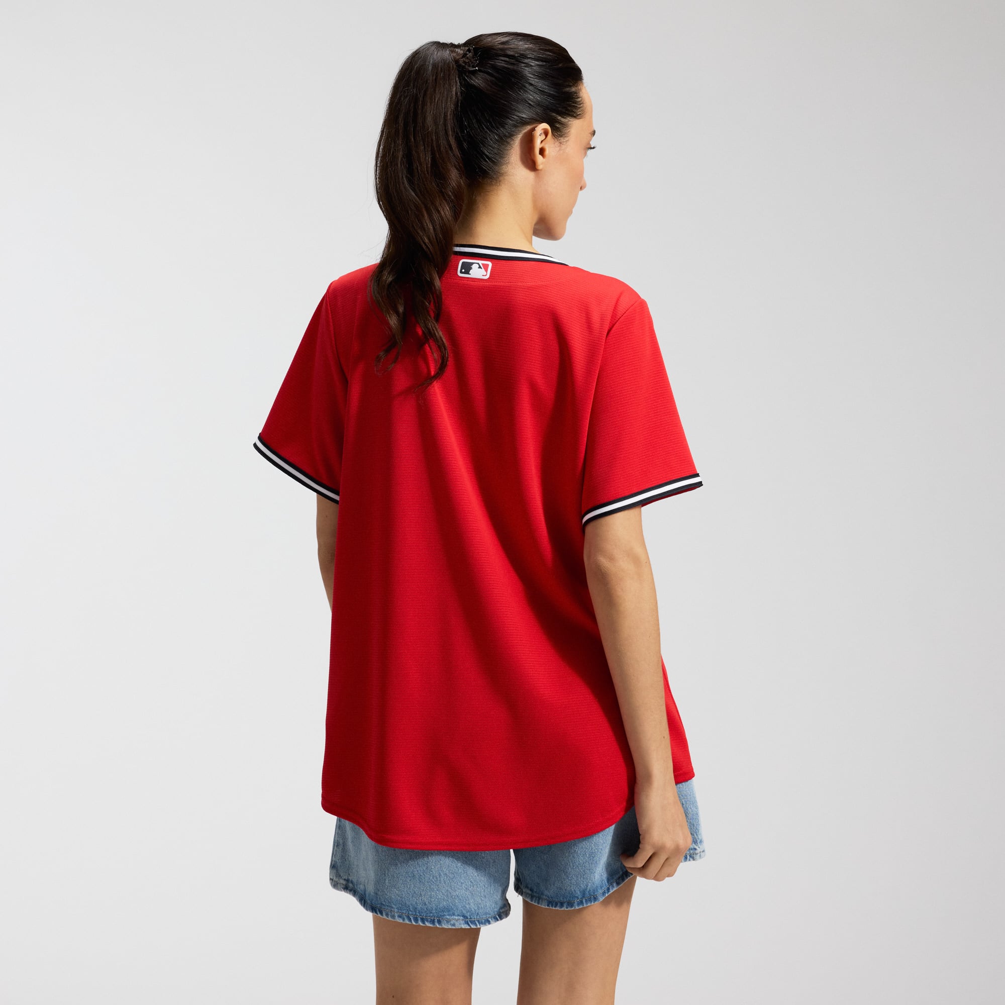 Cleveland Guardians Women's Alternate Jersey - Red - Image 4
