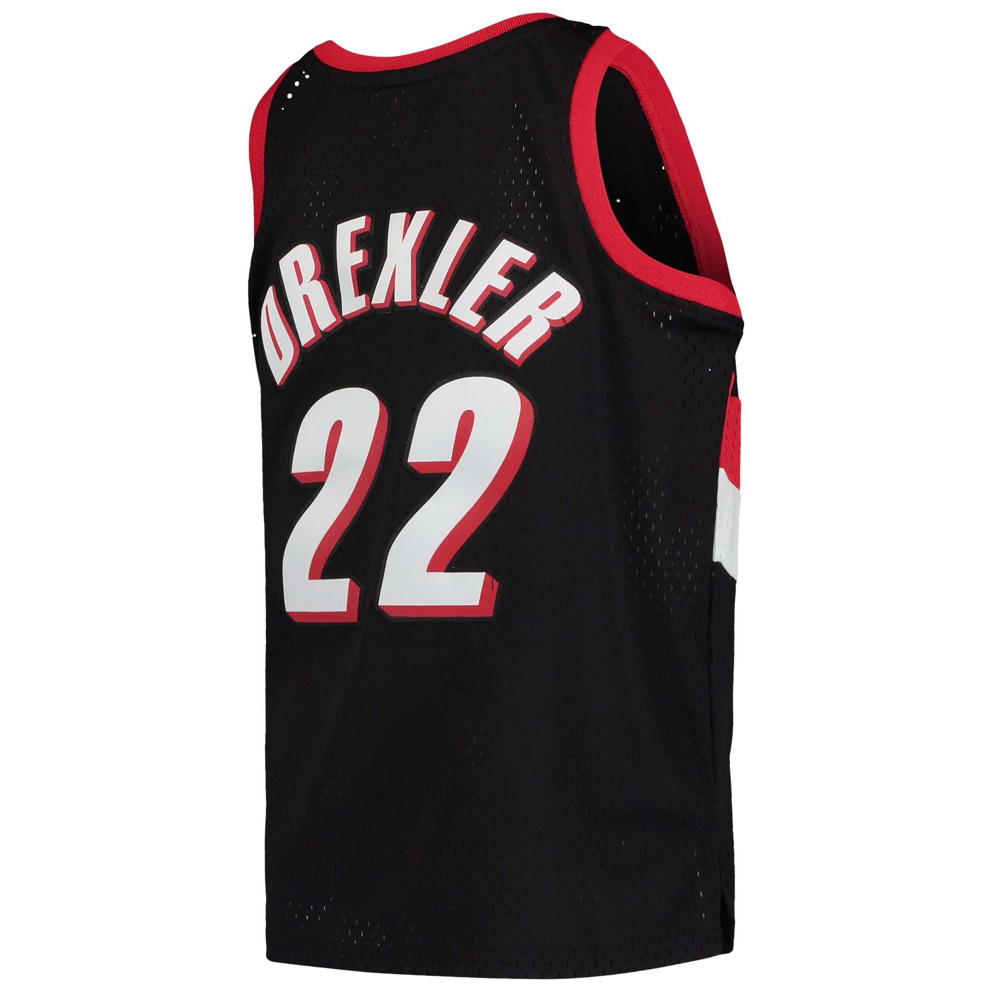 Clyde Drexler Portland Trail Blazers Youth 1991/92 Hardwood Classics Swingman Jersey - Black - Image 4