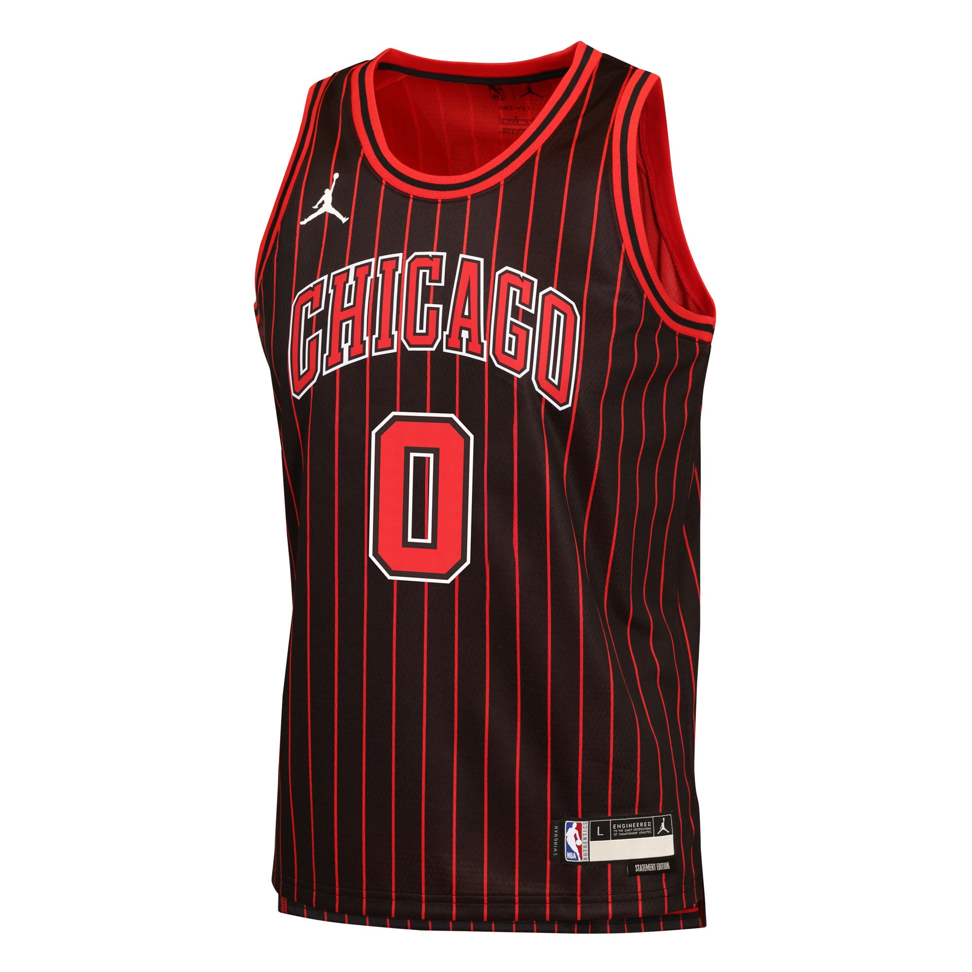 Coby White Chicago Bulls Jordan Brand Youth Swingman Jersey - Statement Edition - Black - Image 3