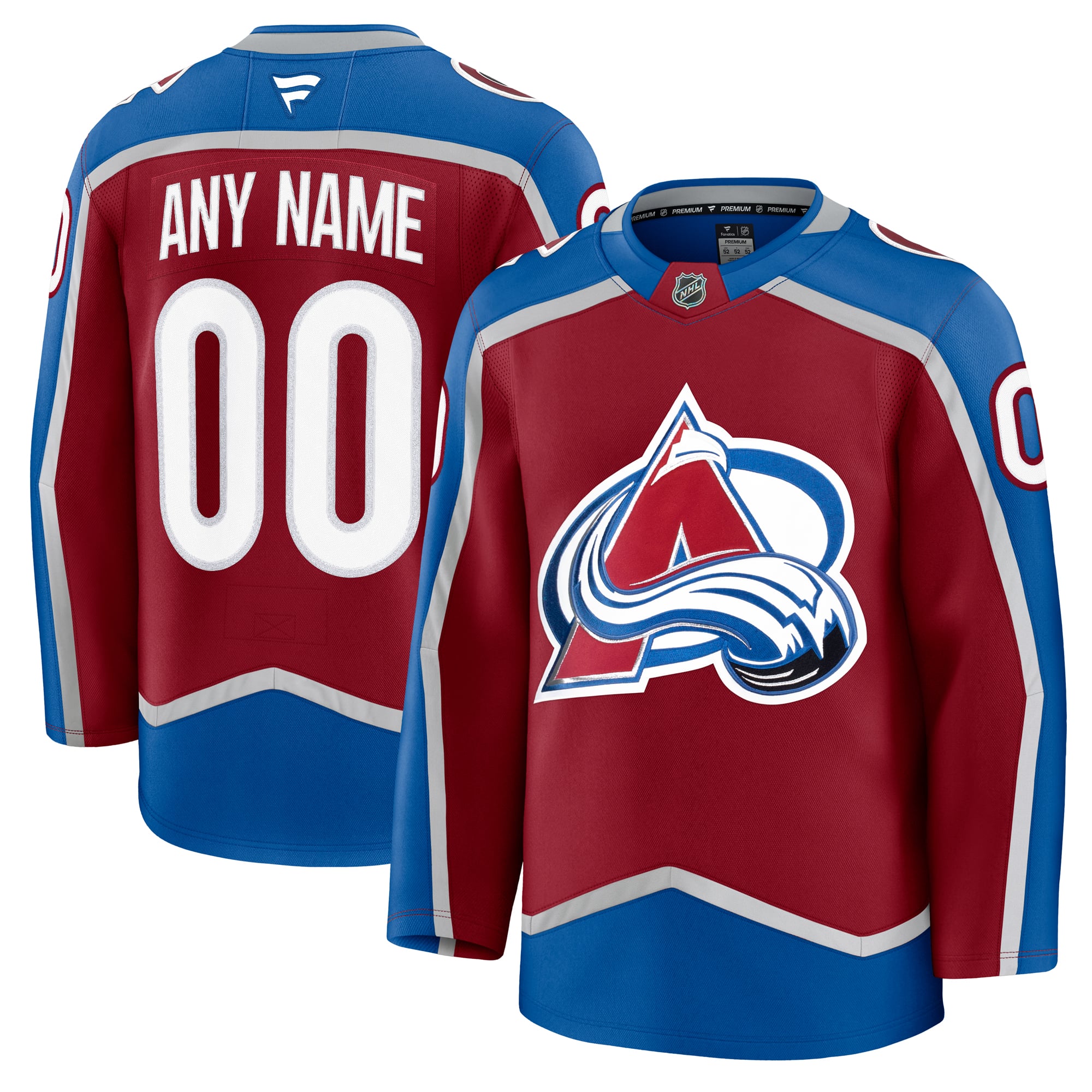 Colorado Avalanche Home Premium Custom Jersey - Burgundy
