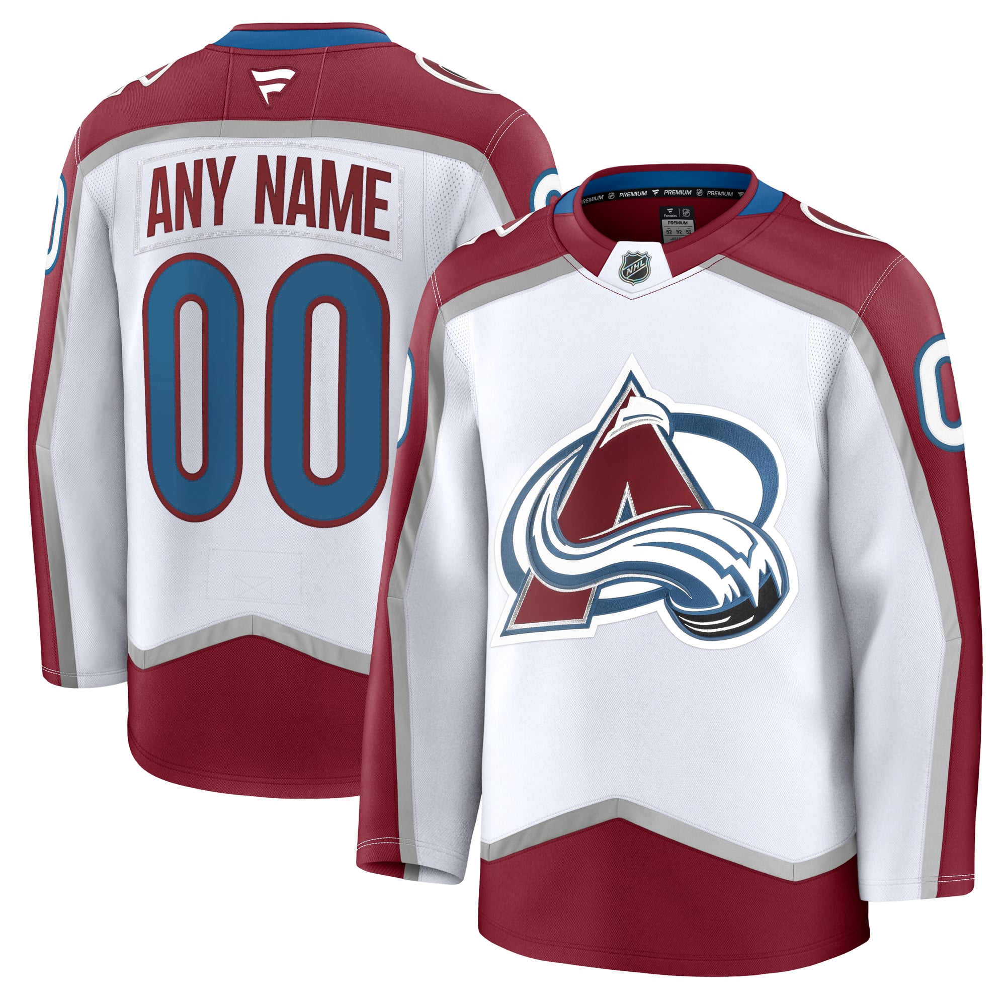 Colorado Avalanche Home Premium Custom Jersey - White - Image 2