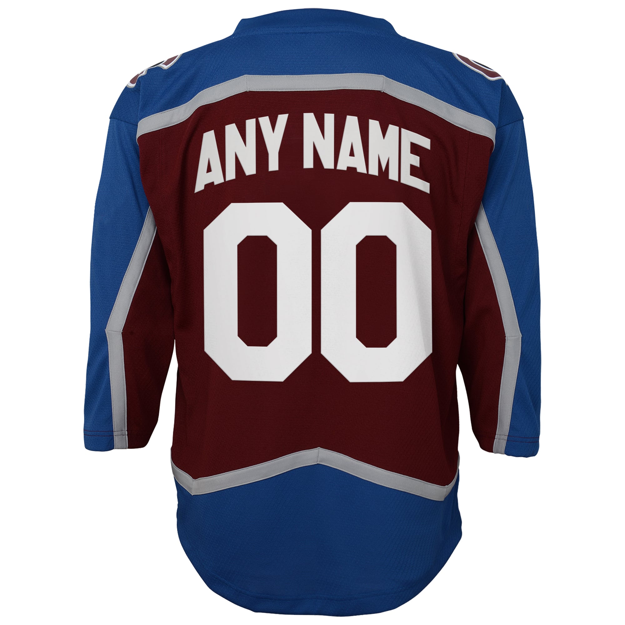 Colorado Avalanche Youth Home Custom Jersey - Burgundy - Image 4