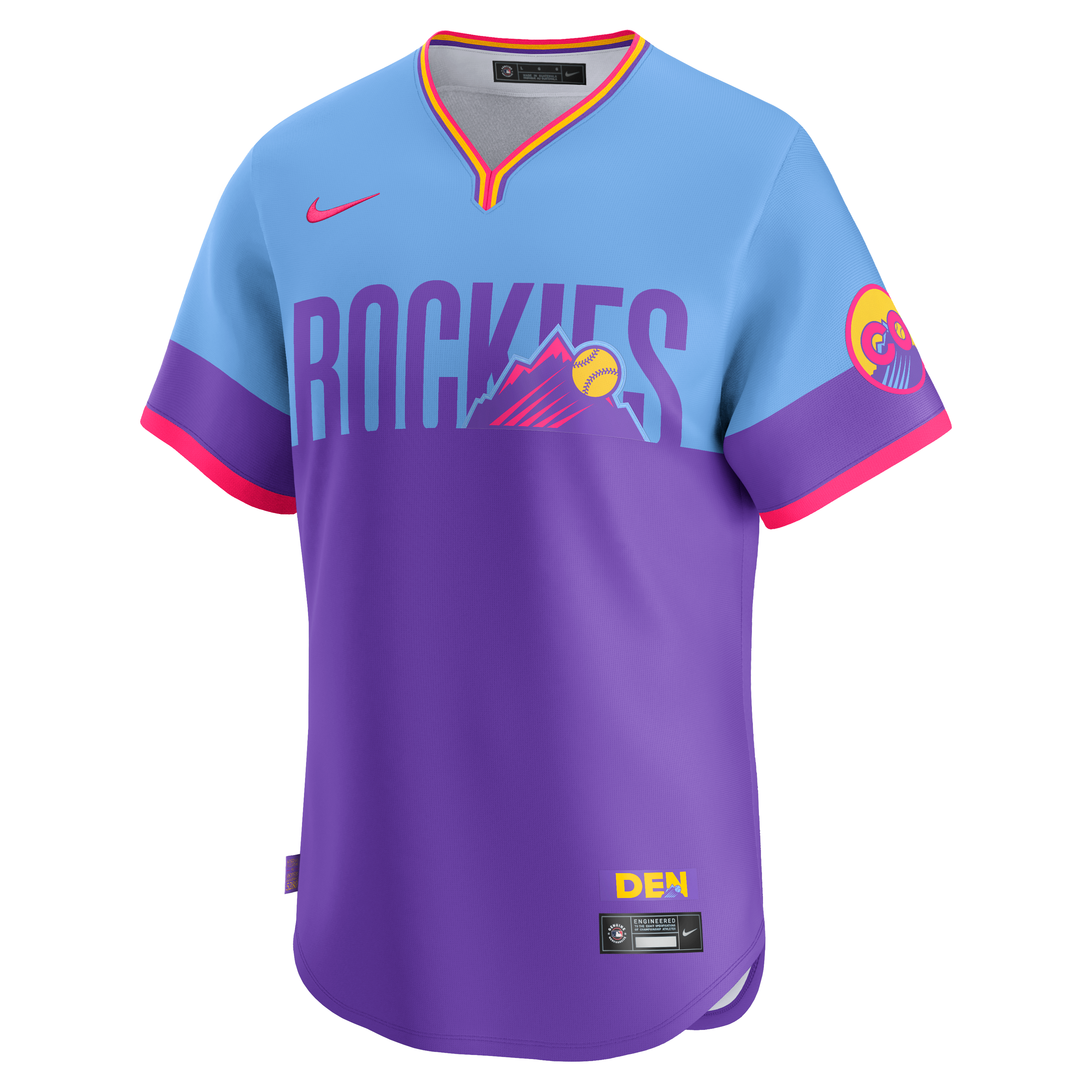 Colorado Rockies 2025 City Connect Limited Jersey - Purple/Light Blue - Image 6