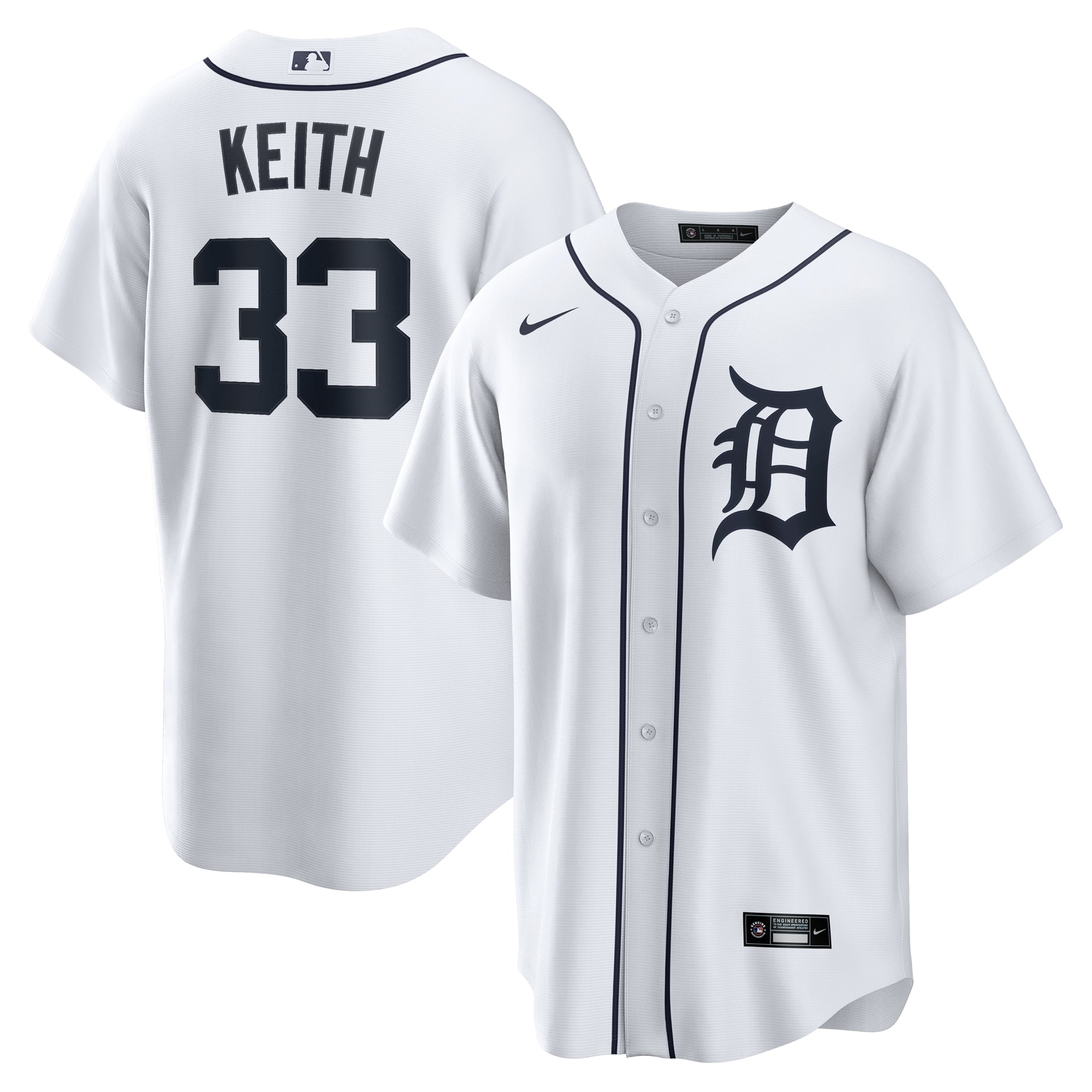 Colt Keith Detroit Tigers Home Jersey - White - Image 2