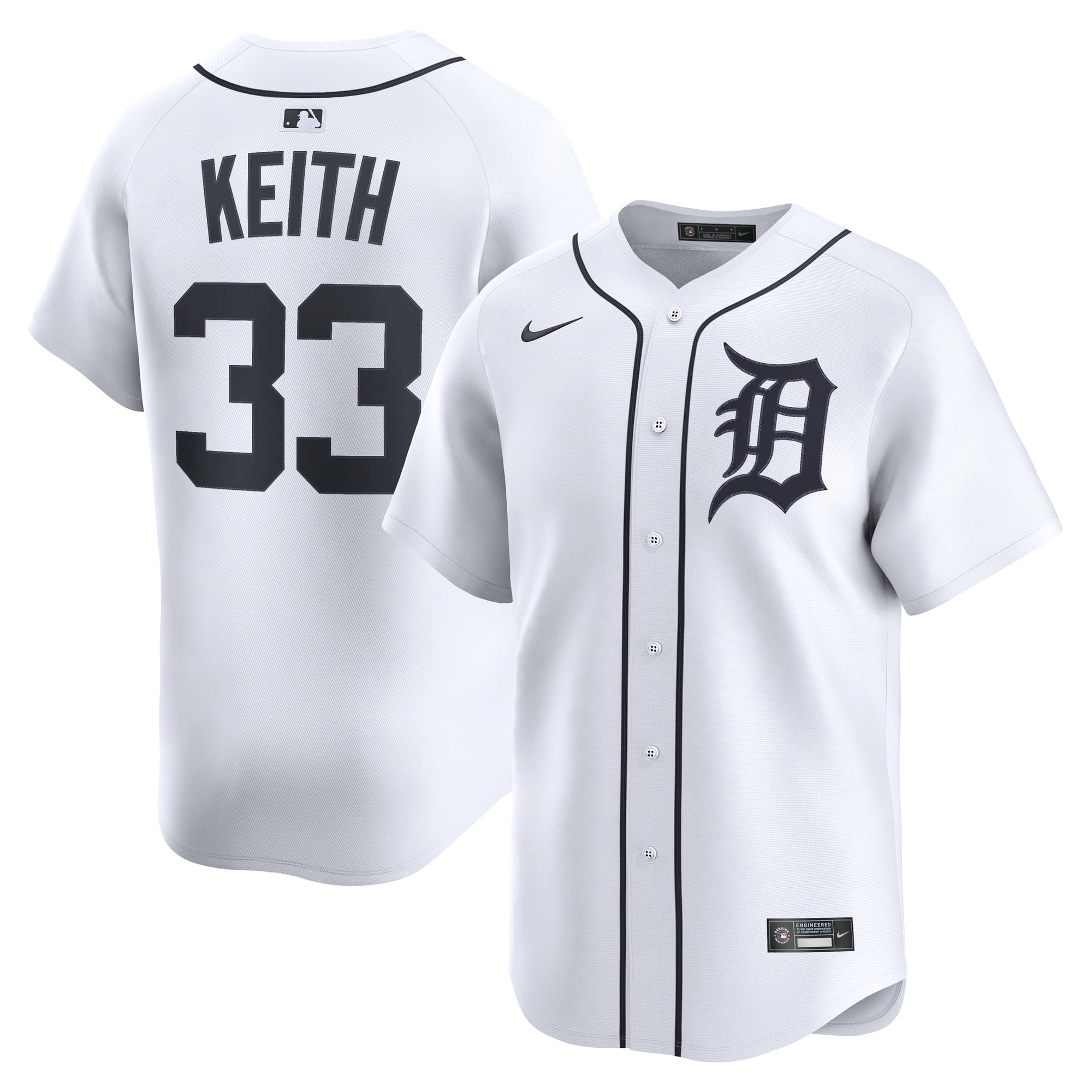 Colt Keith Detroit Tigers Home Limited Player Jersey - White - Image 2