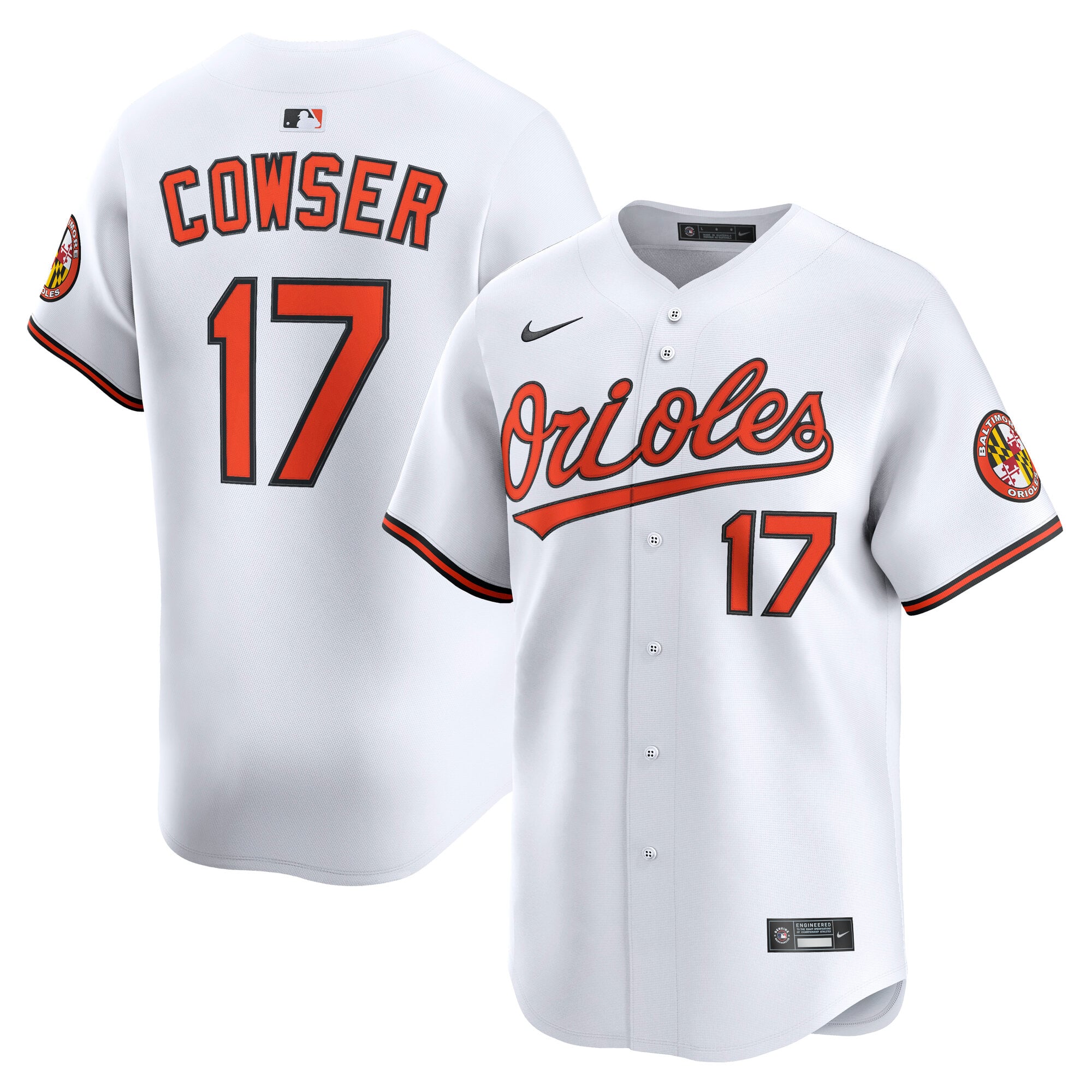 Colton Cowser Baltimore Orioles Home Limited Player Jersey - White - Image 2