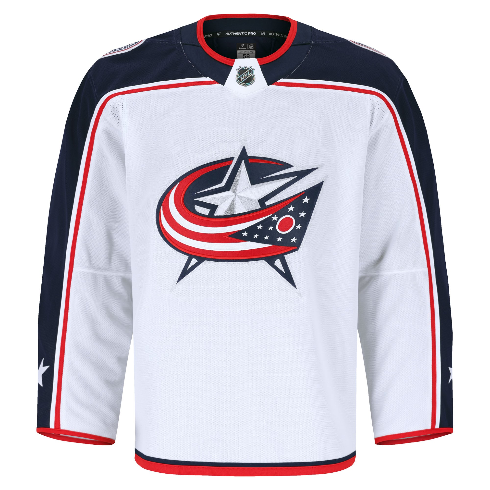 Columbus Blue Jackets Away Pro Jersey - White - Image 3