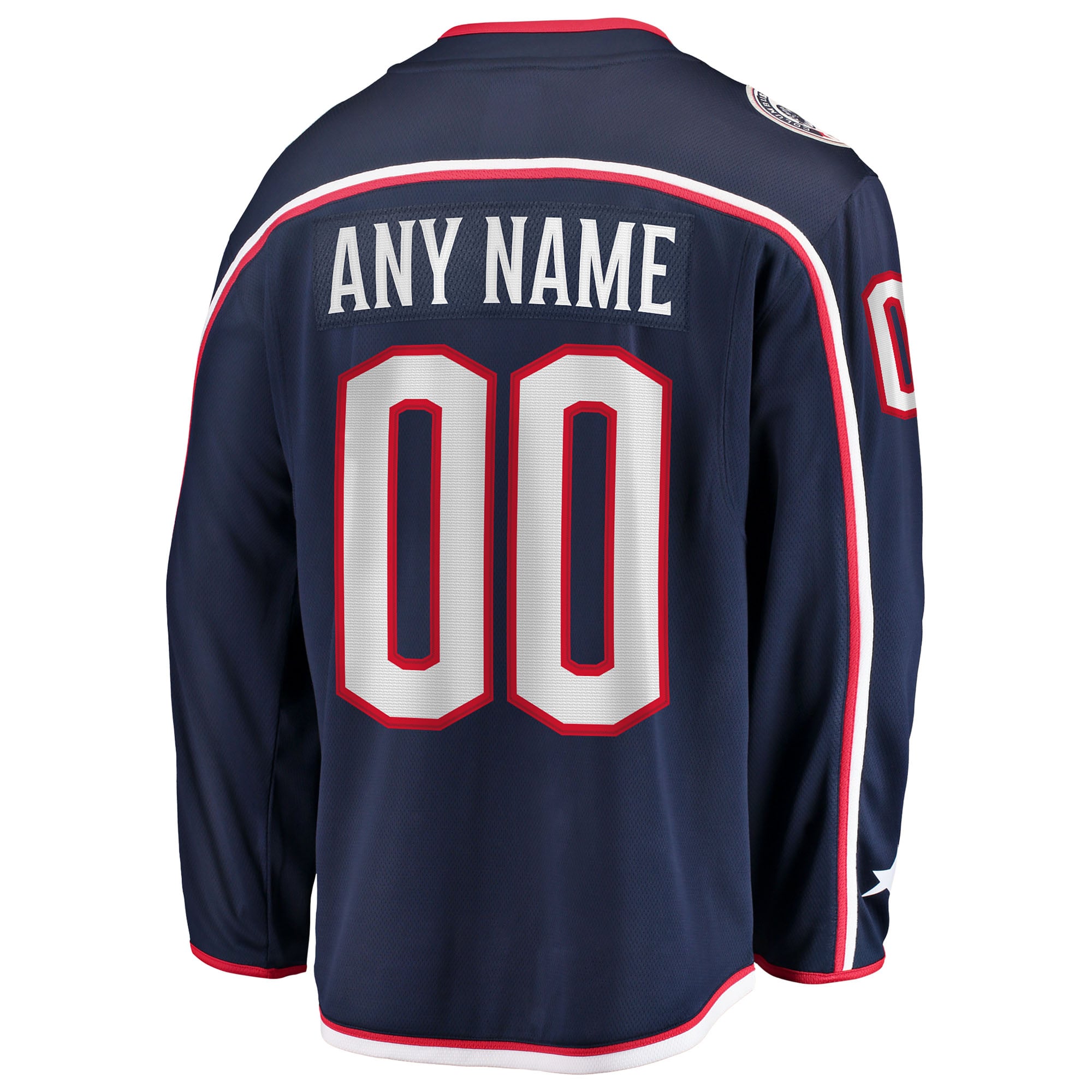 Columbus Blue Jackets Home Breakaway Custom Jersey - Navy - Image 4