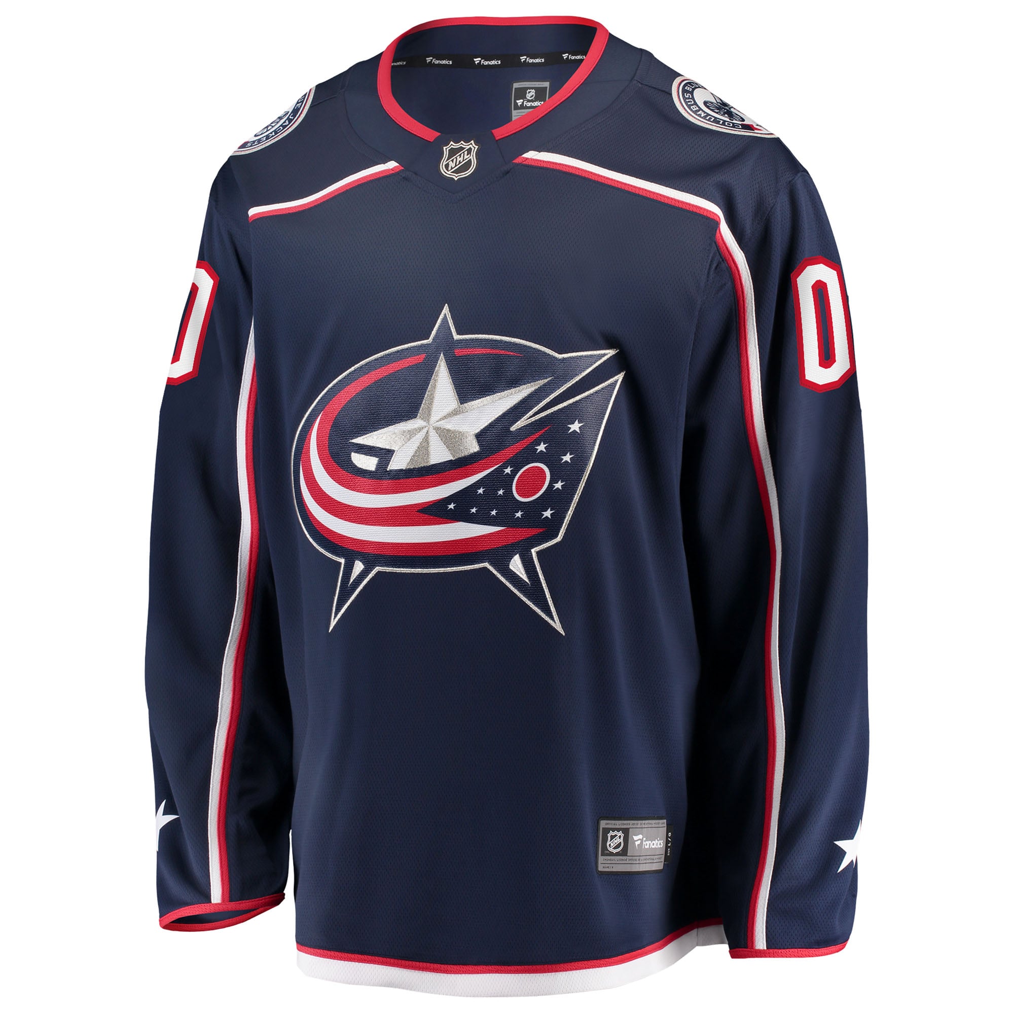 Columbus Blue Jackets Home Breakaway Custom Jersey - Navy - Image 3