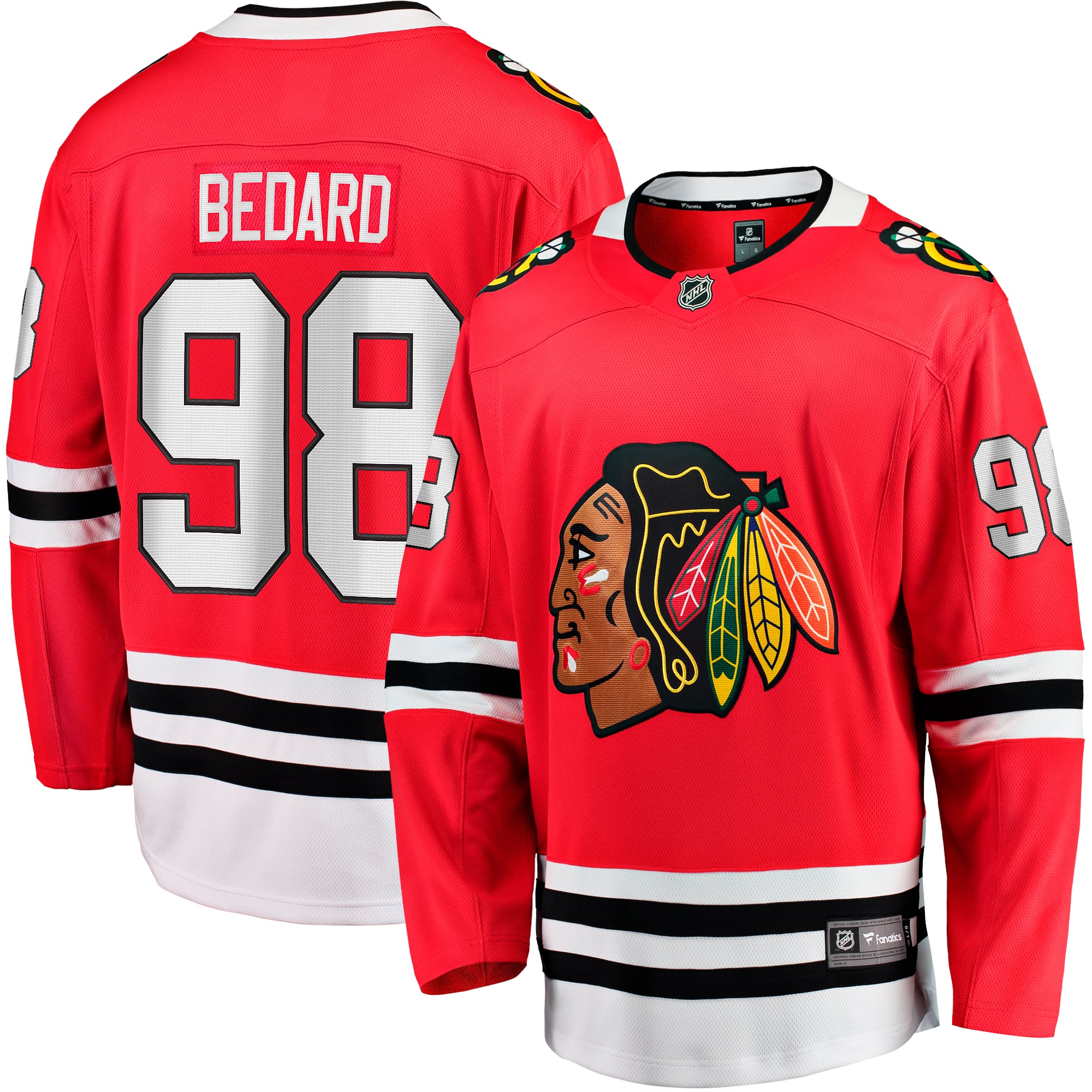 Connor Bedard Chicago Blackhawks Away Breakaway Player Jersey - Red
