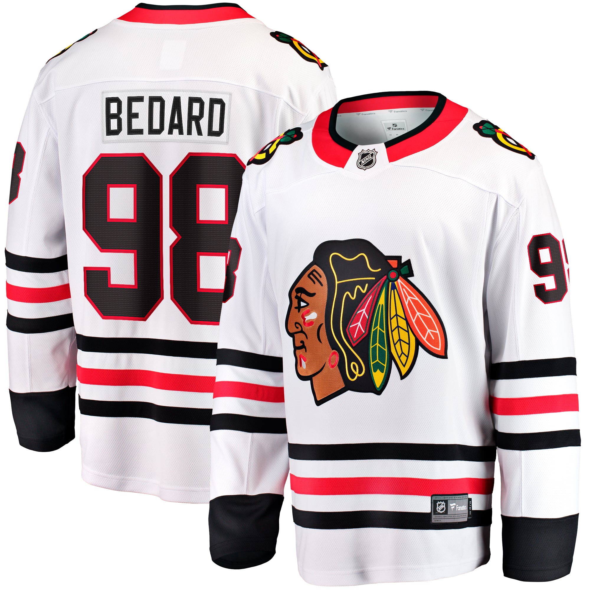 Connor Bedard Chicago Blackhawks Away Breakaway Player Jersey - White - Image 2