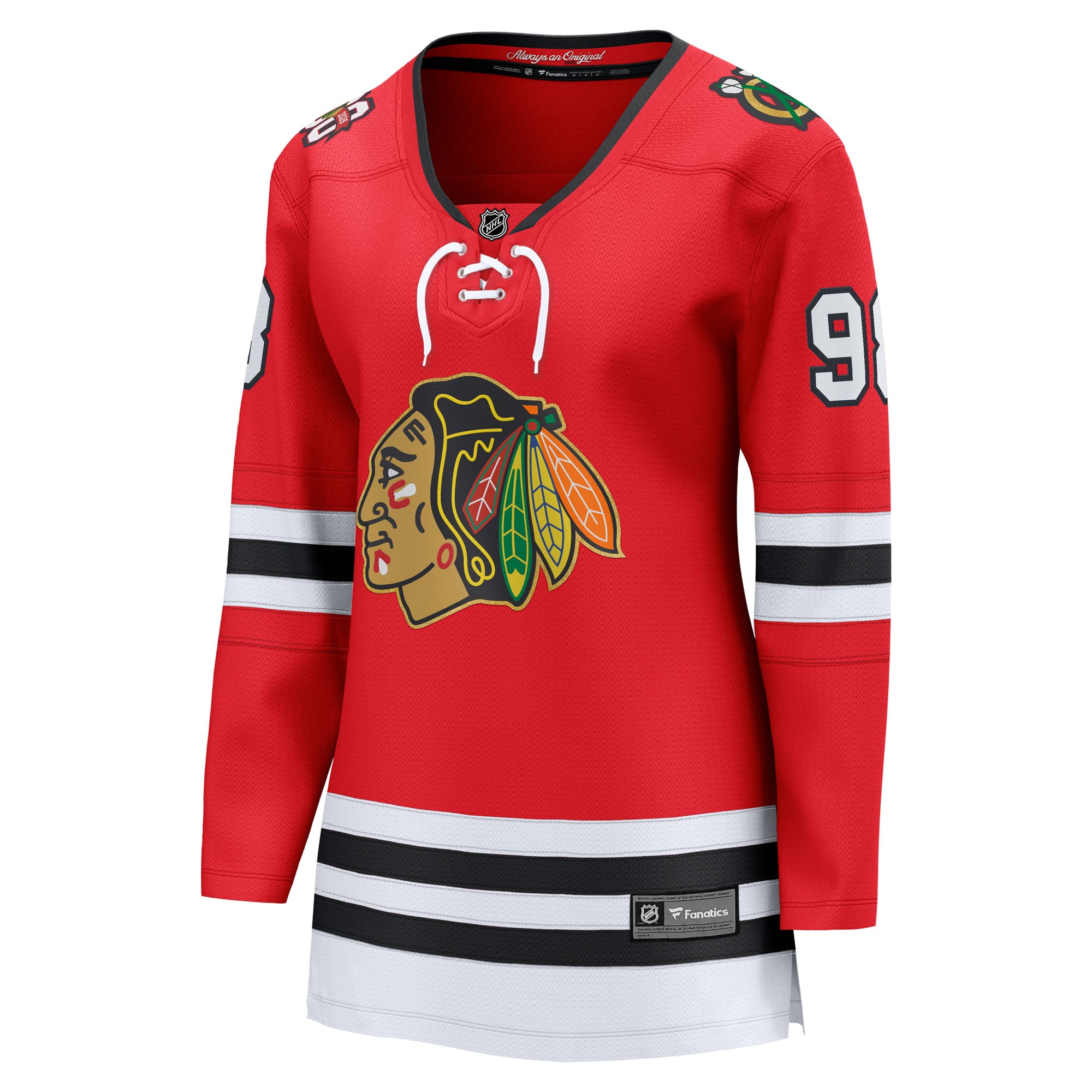 Connor Bedard Chicago Blackhawks Women's Centennial Breakaway Player Jersey - Red - Image 3