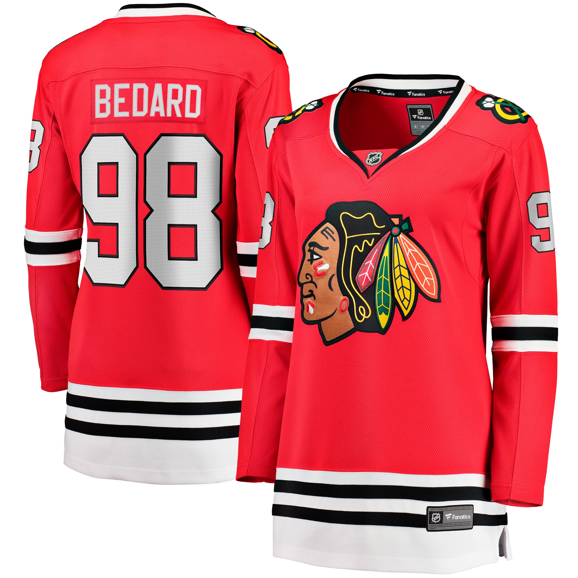 Connor Bedard Chicago Blackhawks Women's Home Breakaway Player Jersey - Red - Image 2