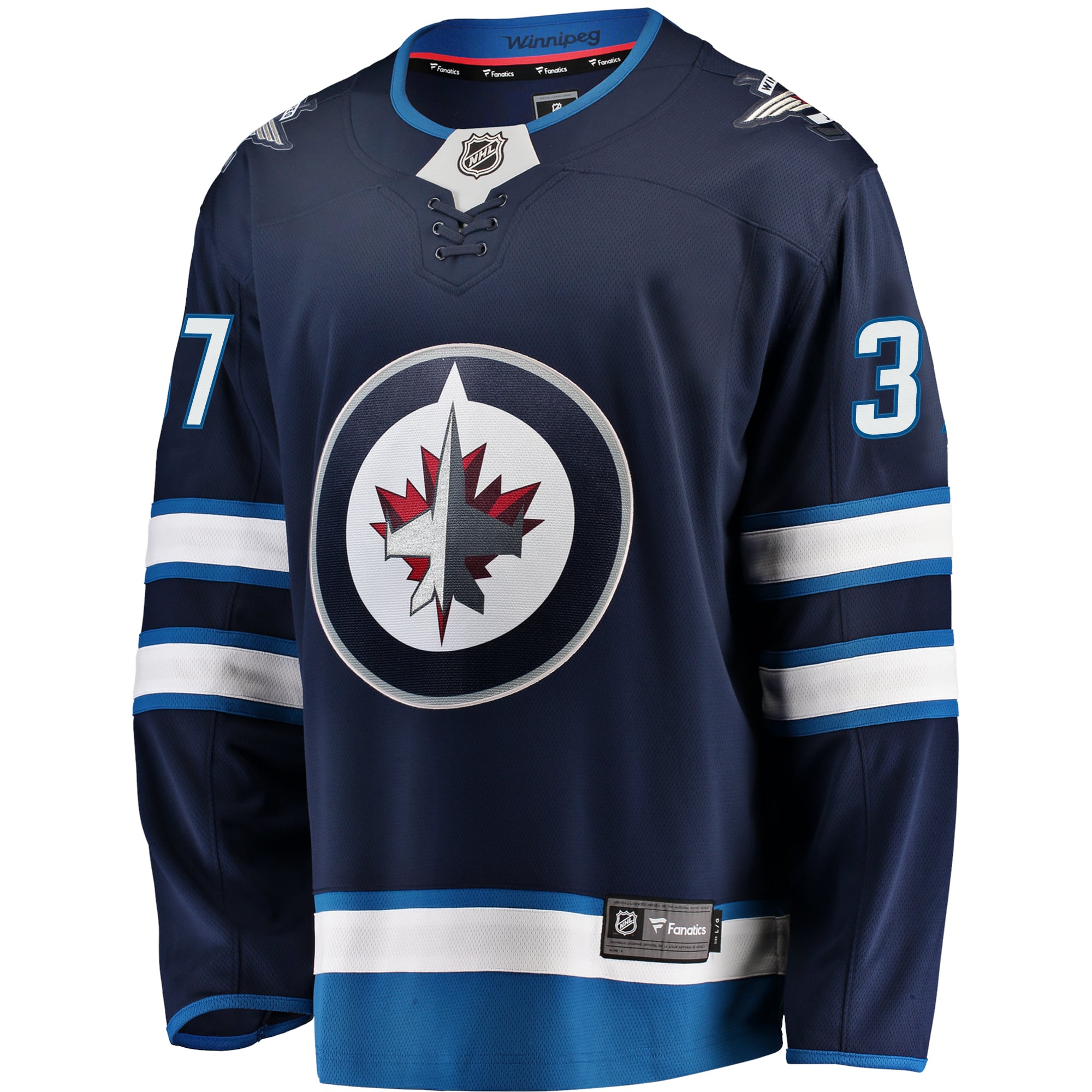 Connor Hellebuyck Winnipeg Jets Breakaway Jersey - Navy - Image 3