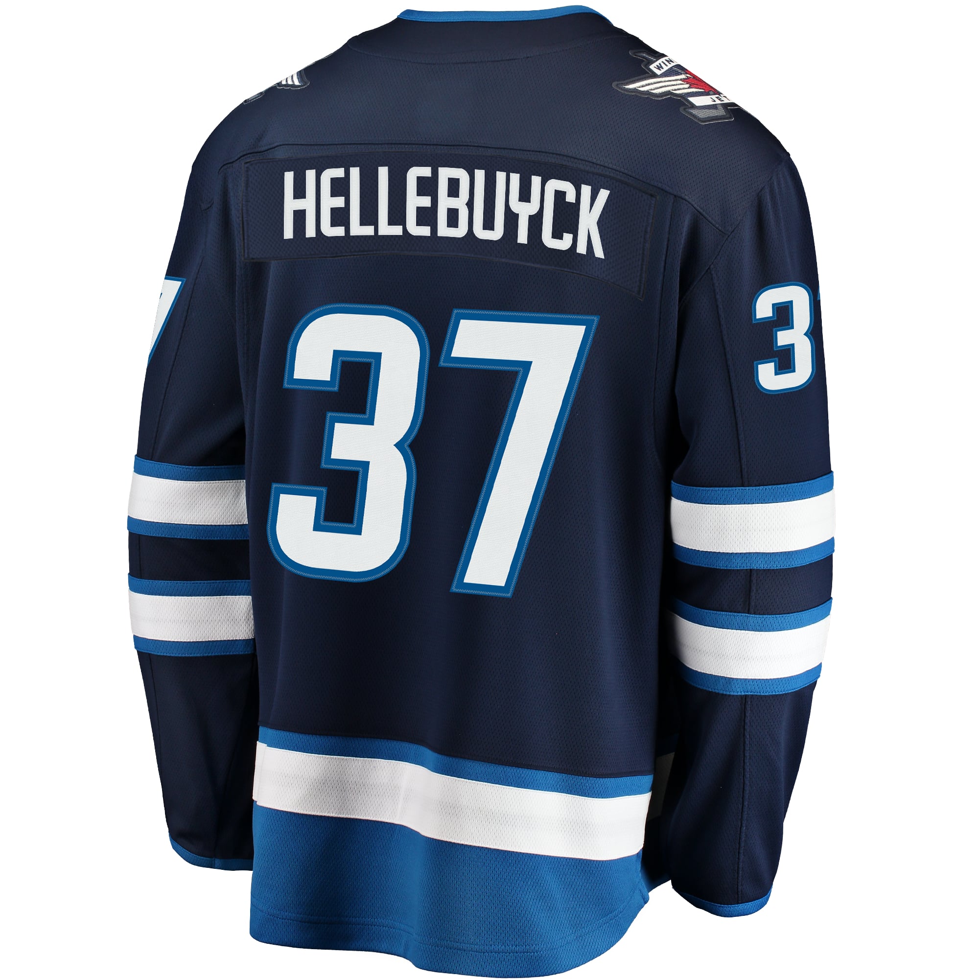 Connor Hellebuyck Winnipeg Jets Breakaway Jersey - Navy - Image 4
