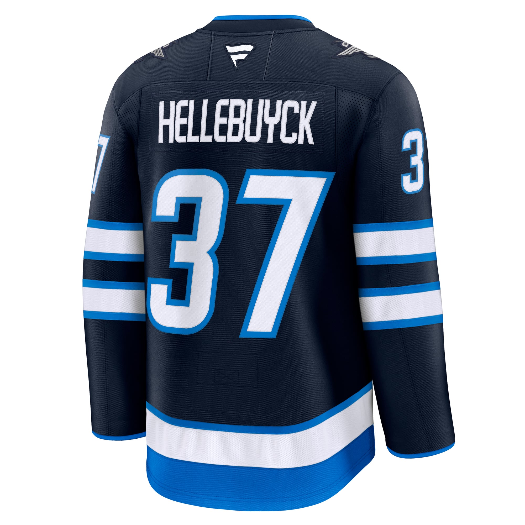 Connor Hellebuyck Winnipeg Jets Home Premium Jersey - Navy - Image 4