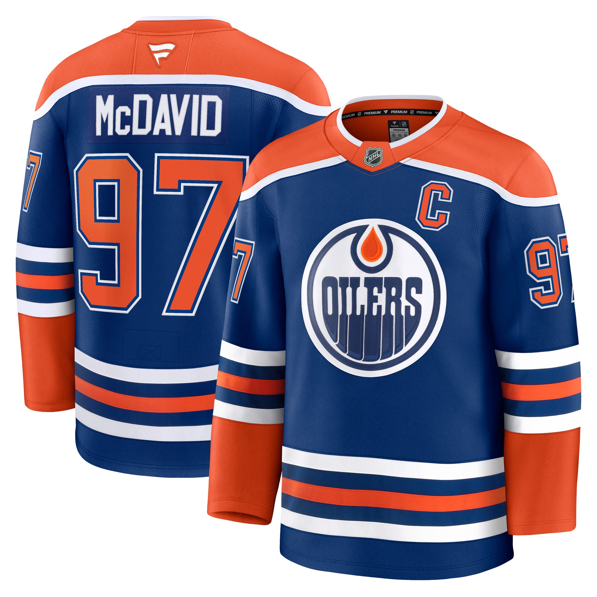 Connor McDavid Edmonton Oilers Home Premium Jersey - Royal - Image 2