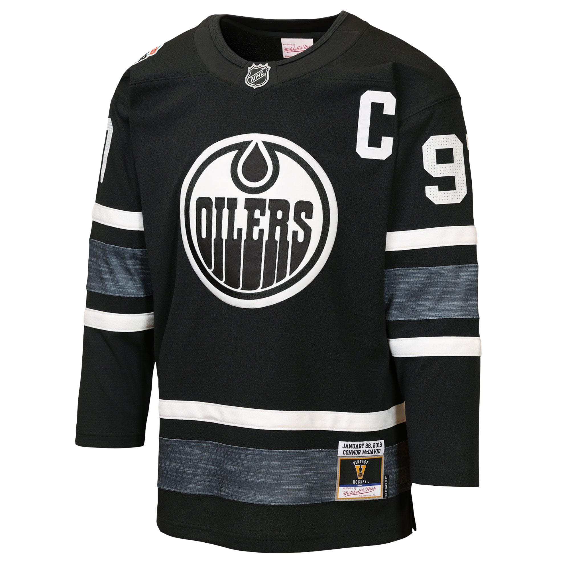 Connor McDavid Edmonton Oilers Youth 2019 All-Star Game Power Play Jersey - Black - Image 3